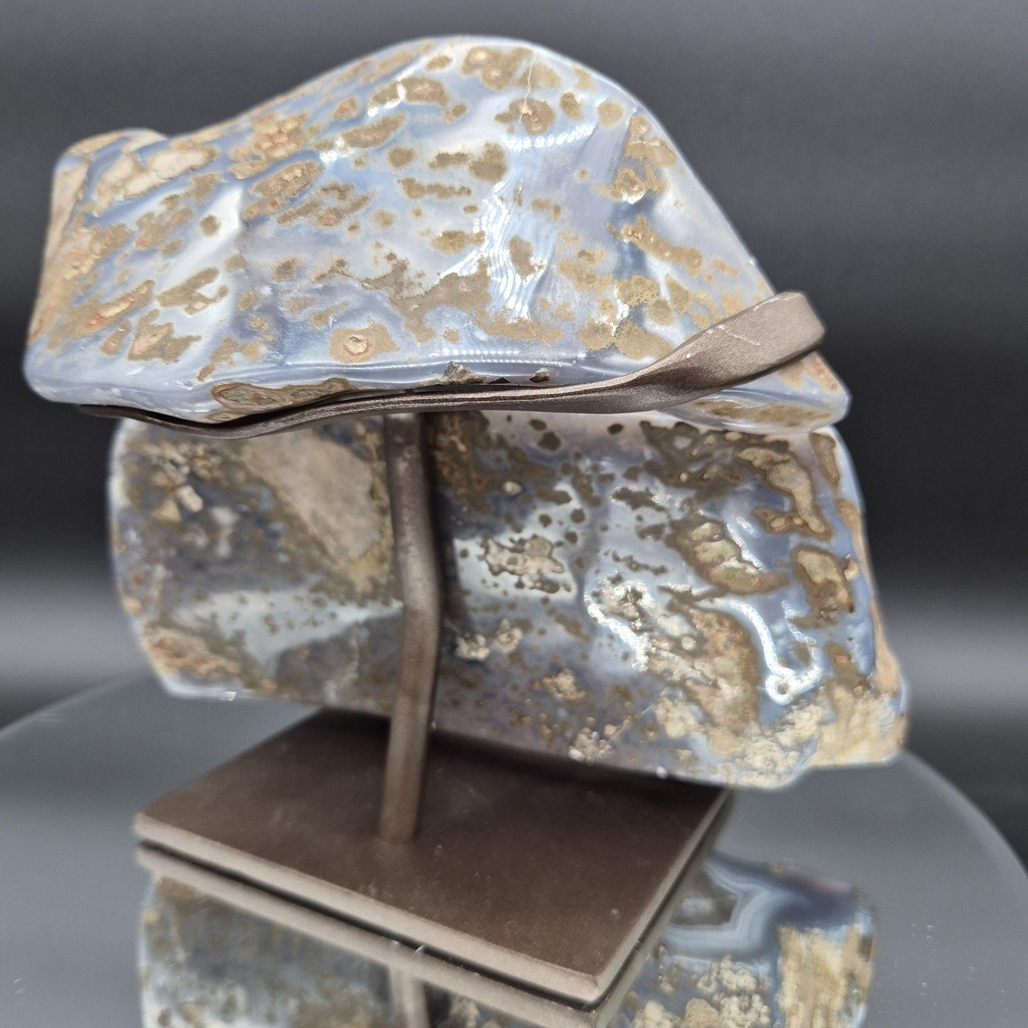 Decorative Amethyst with Blue Banded Agate Jewelry Box Uruguay 9.09 lb 8x7.5x6 Crystal Display Geode Crystal Hoarder