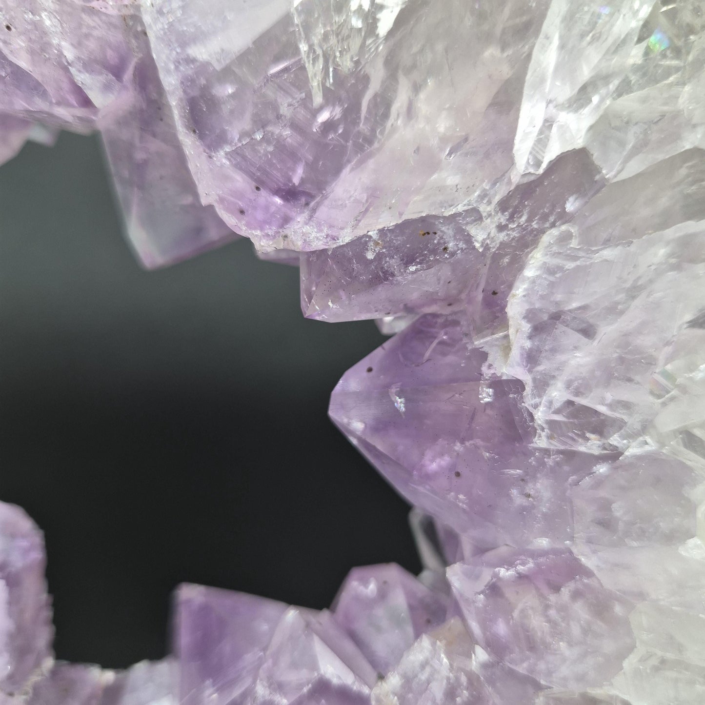 AAA+ Amethyst Heart Portal on Spin Stand Brazil 7 lbs 11.5x9x1.5 Druzy Crystal Display Crystal Hoarder