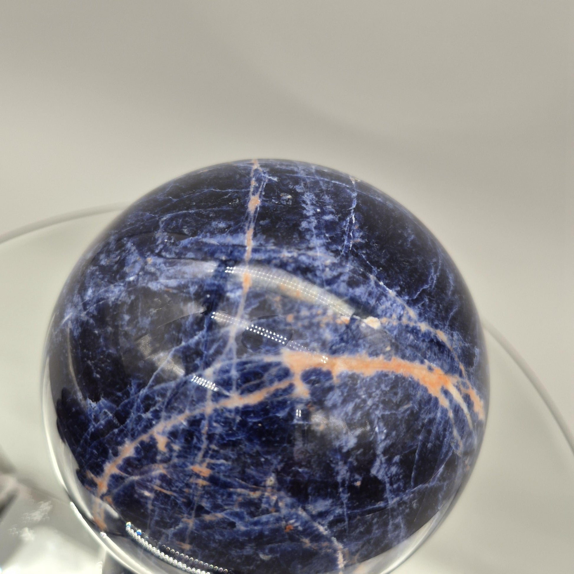 AAA+ Quality Dark Blue Sodalite Sphere – Deep Royal Blue Crystal Sphere Crystal Hoarder