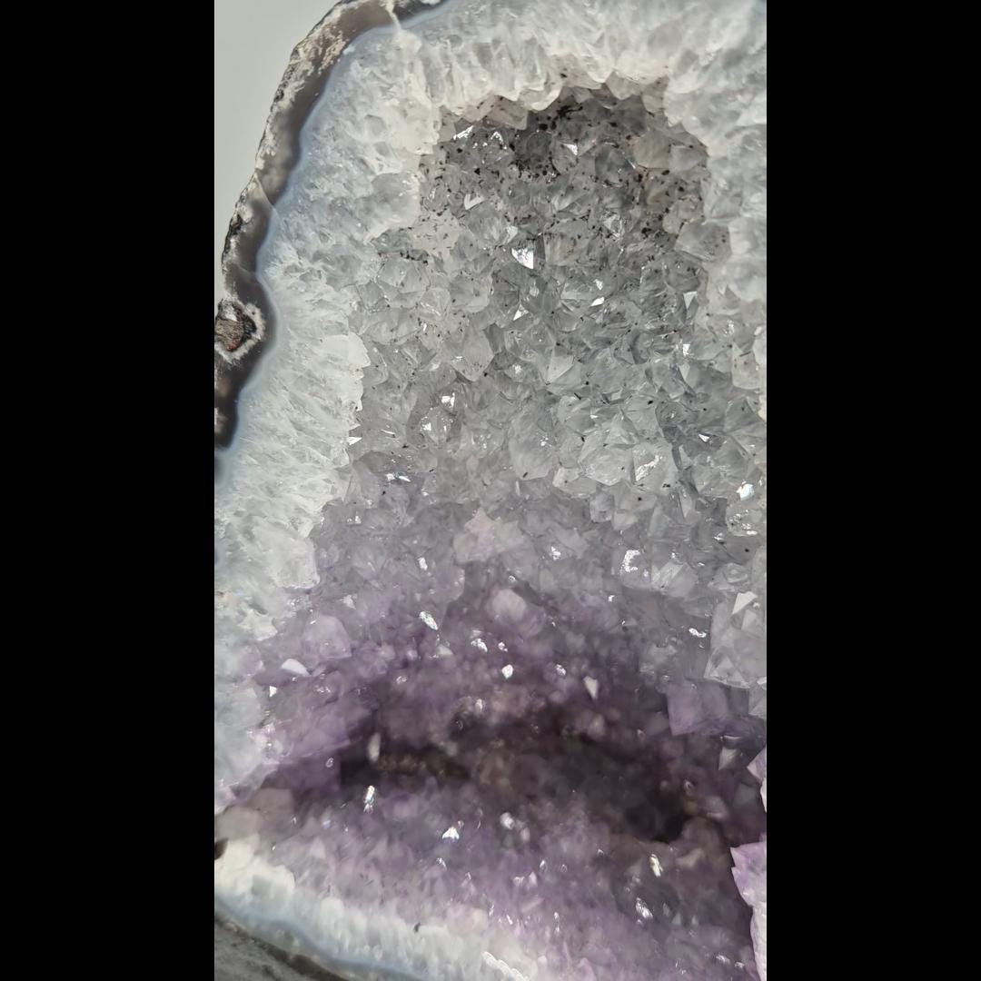 Rare Multi-Color Amethyst Cathedral - Brazilian Amethyst Geode - Natural Crystal Display Crystal Hoarder