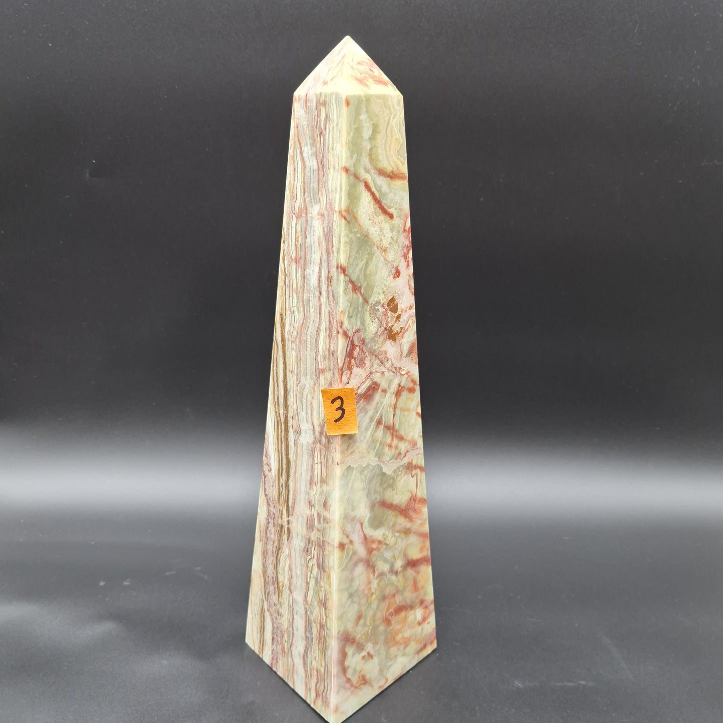 16 inch Polished Green Onyx Crystal Tower | Natural Stone Decor | Collector Specimen |  12lbs Crystal Hoarder
