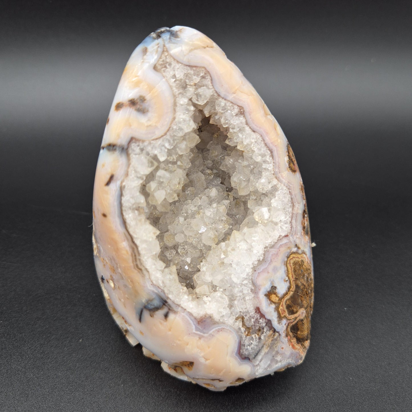 Super Rare Light Citrine Quartz Pink Blue Purple Black Agate Uruguay 1.14 lbs Crystal Hoarder