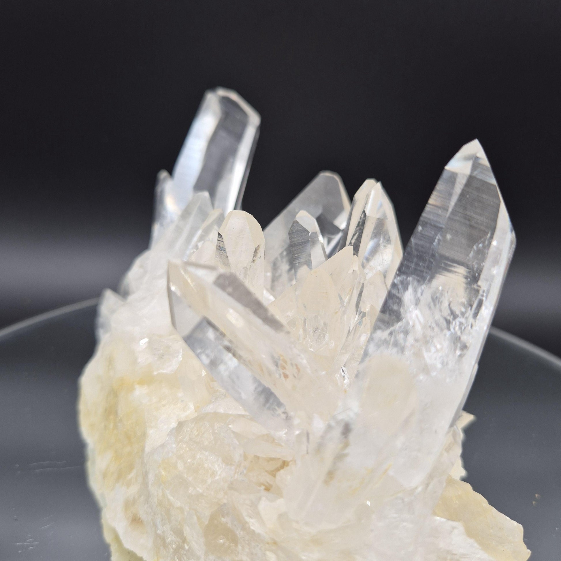 Museum Grade AAA+ Golden Healer Water Clear Lemurian Quartz Cluster 7x4x4 2.91 lbs Colombia Crystal Hoarder