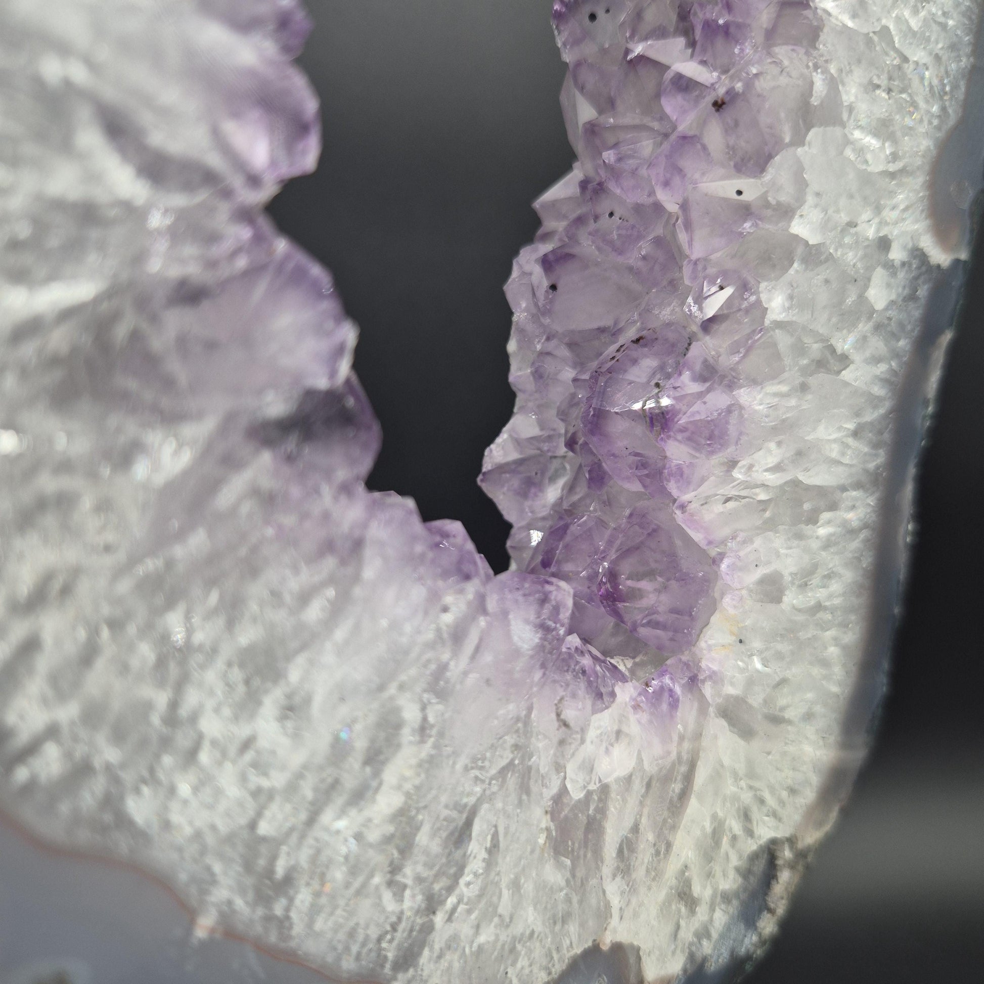 Amethyst Portal with Blue and Pink Agate Brazil 12x6.5x1.5 5.75 lbs Crystal Hoarder