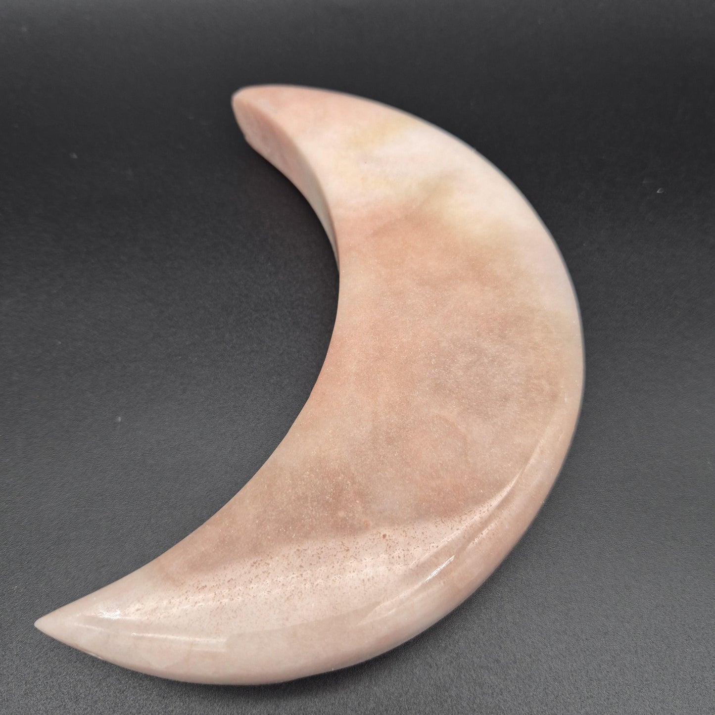 Pink Amethyst Moon | Brazilian Crystal Moon Carving | Natural Display Specimen Crystal Hoarder