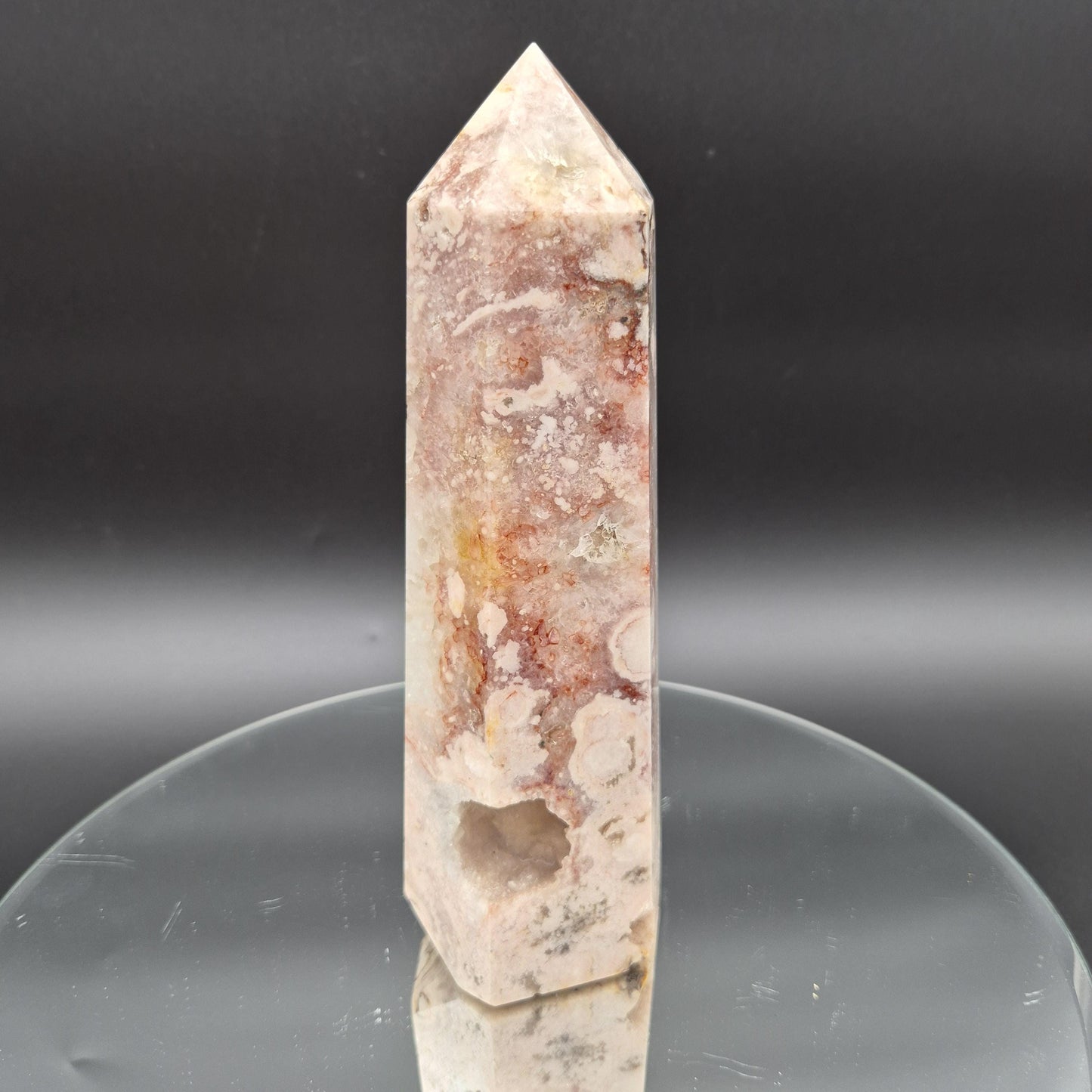 Pink Amethyst Flower Tower – Polished Crystal Point – 3.4 lb 9" Display Specimen Crystal Hoarder