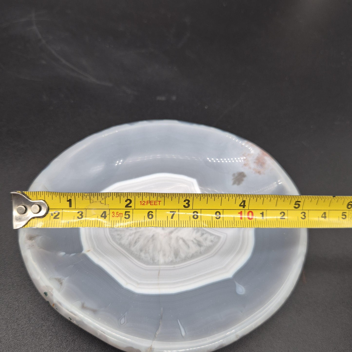 AAA+ Blue Banded Agate Quartz Bowl Brazil 6x5x1.5 1.72 lbs Crystal Hoarder