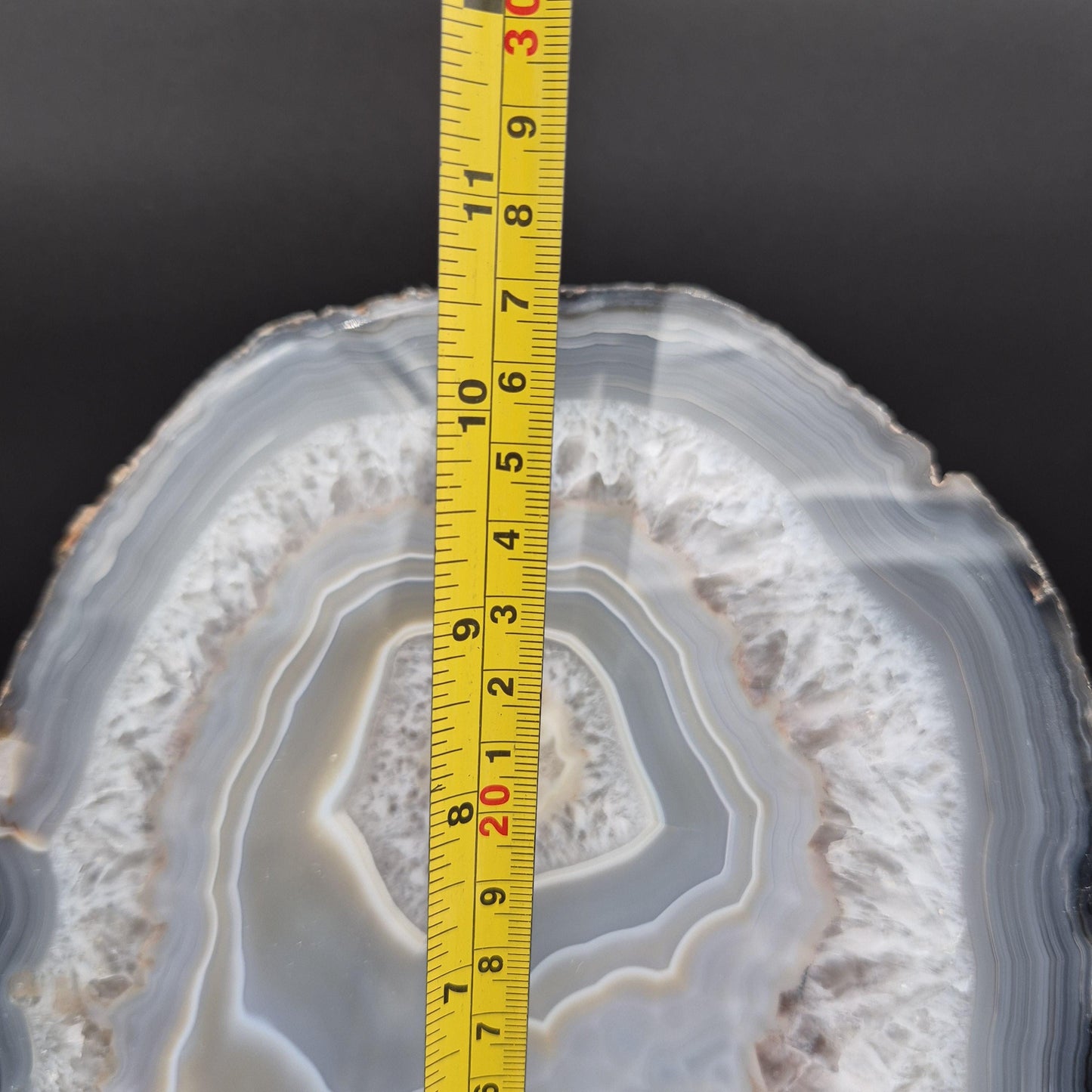 AAA+ Blue Banded Agate Slab Brazil 10.5x8.5x1 5.85 lbs Crystal Hoarder