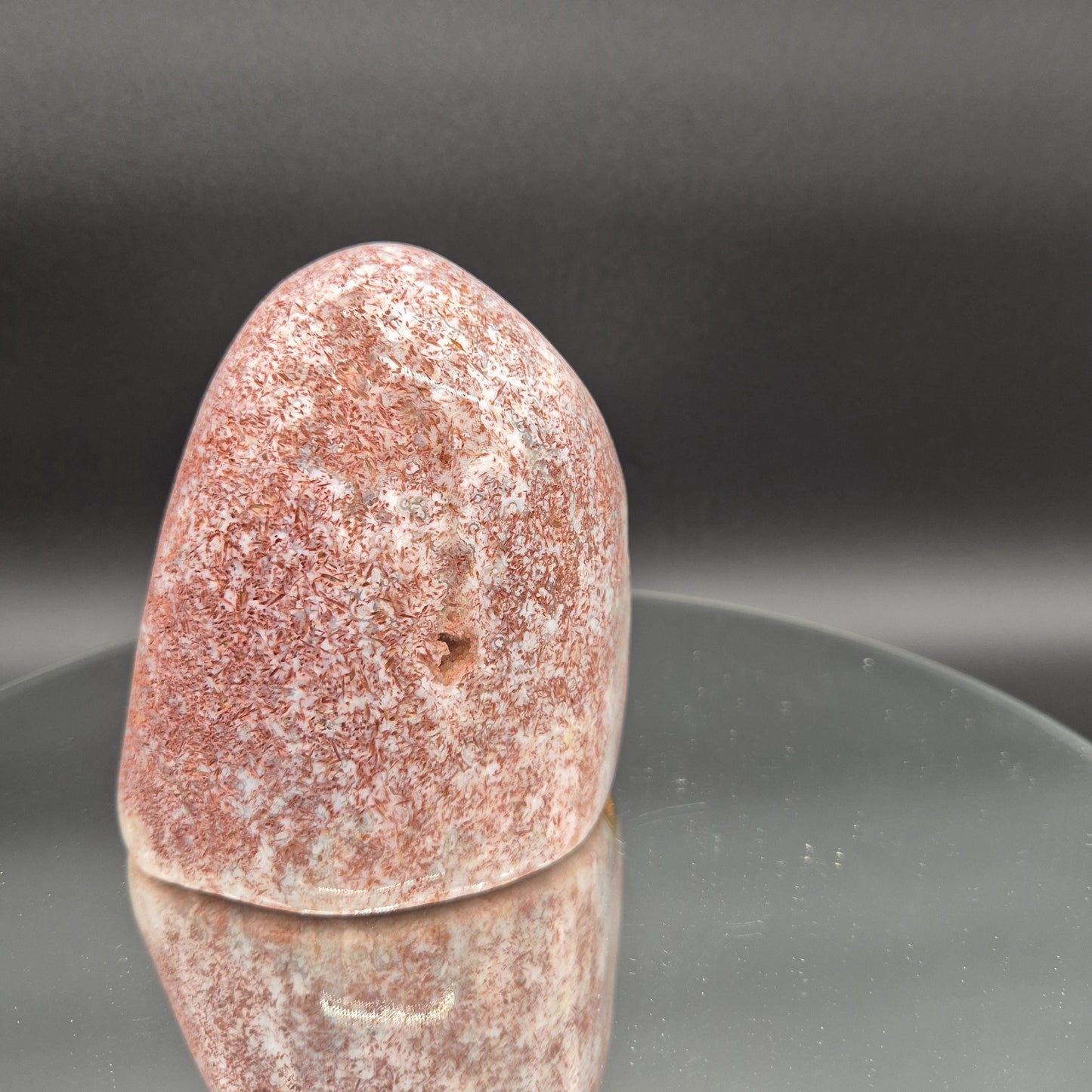 AAA+ Perfect Fully Polished Pink Amethyst Freeform with Rare Bubble Formation - Brazil - 5 x 4in - 3.06 lbs - Collector Display Crystal Hoarder