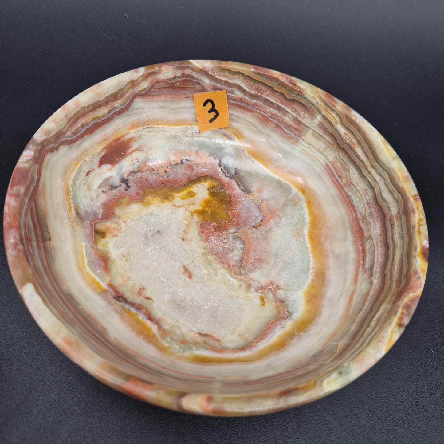 6 inch Polished Green Onyx Bowl | Natural Stone Decorative Bowl | 1 lb | Choose Your Piece Crystal Hoarder