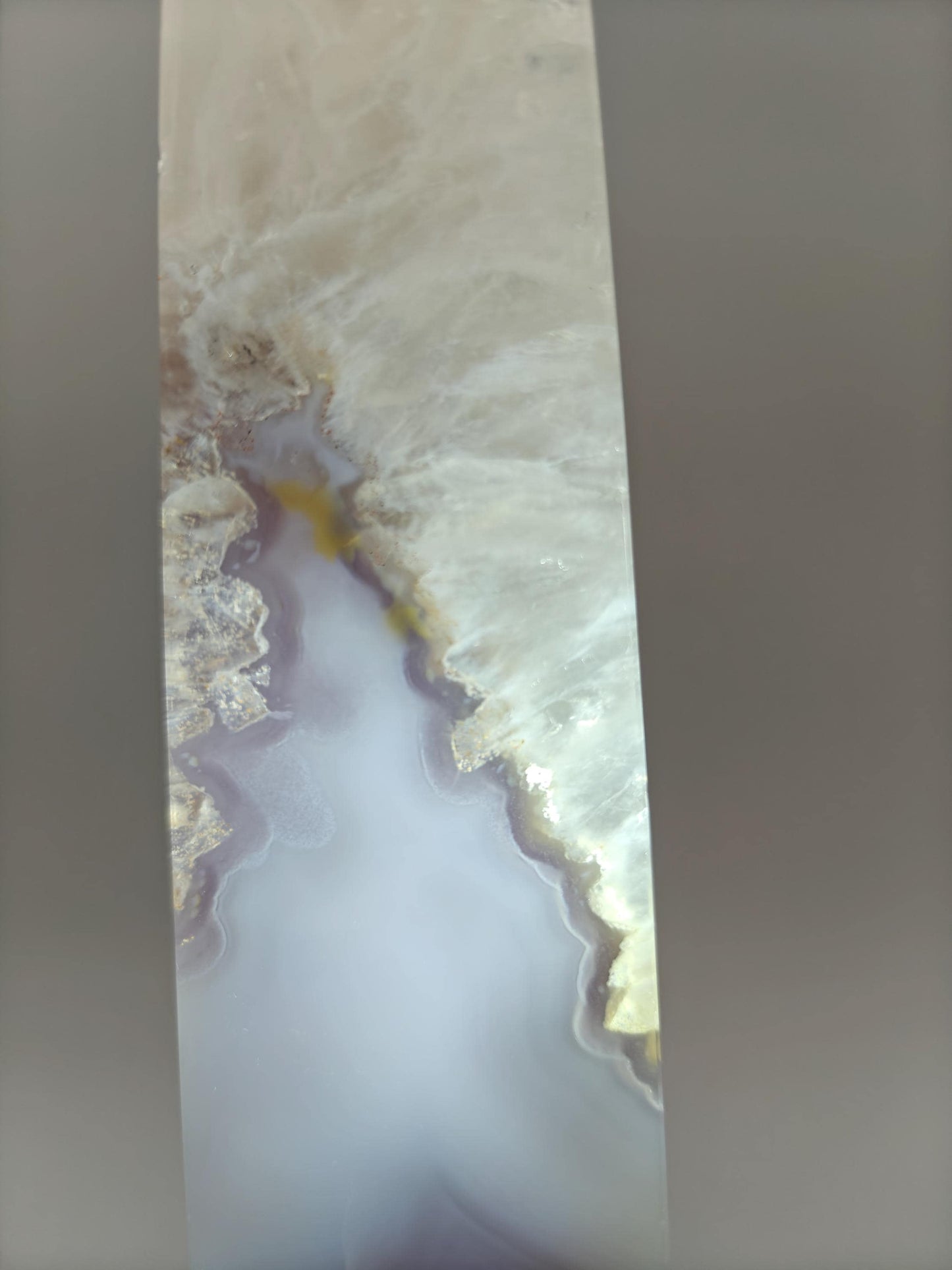 One-of-a-Kind Druzy Agate Tower - Floating Cutout Formation | Natural Crystal Point | 2.34 lbs | Optional Lighted Display Base Crystal Hoarder
