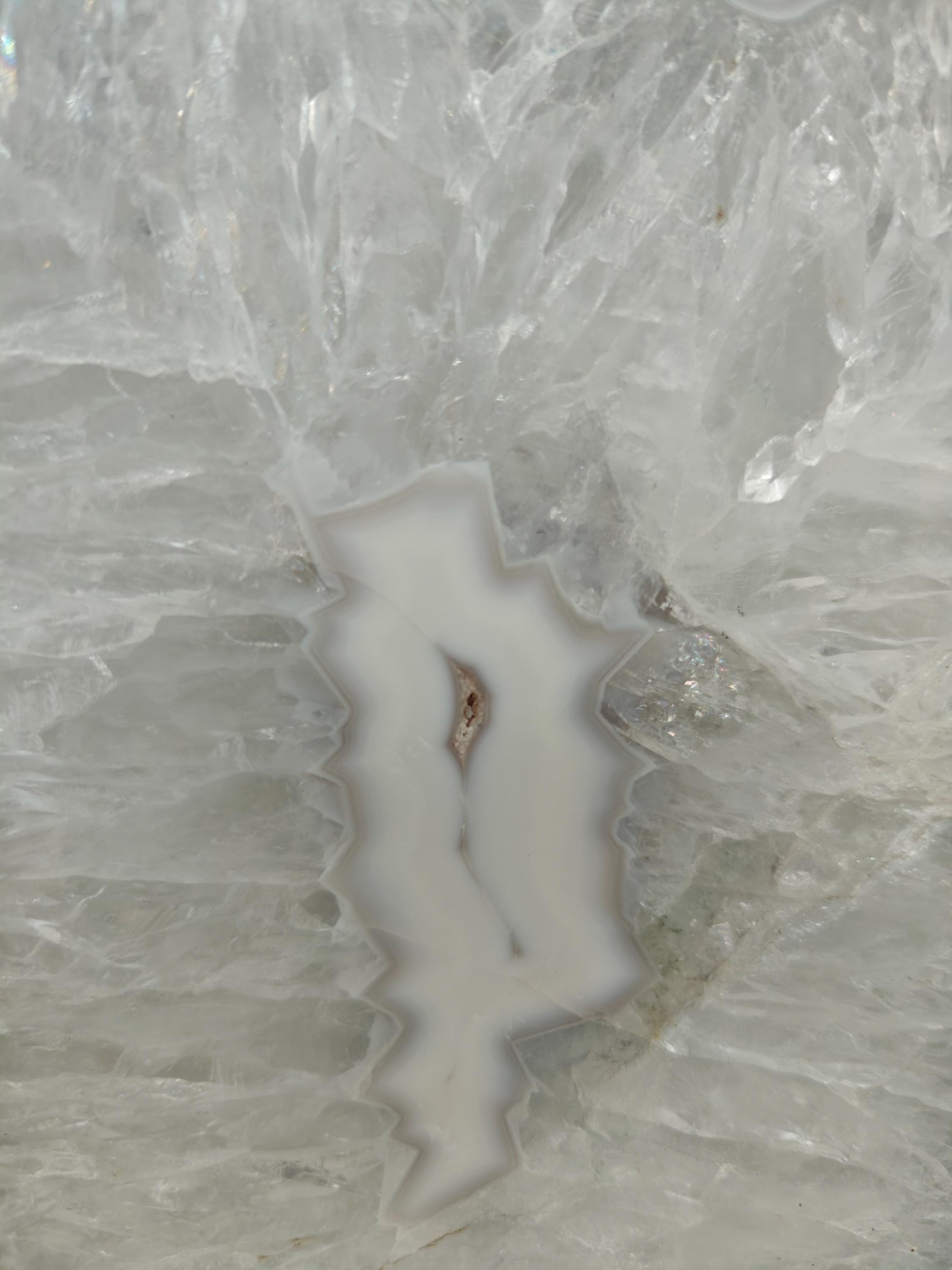 Huge Fully Polished Blue Banded Agate Slab - Backlit Display - 15.5 x 7in – 9.82 lbs - Natural Brazilian Stone Crystal Hoarder