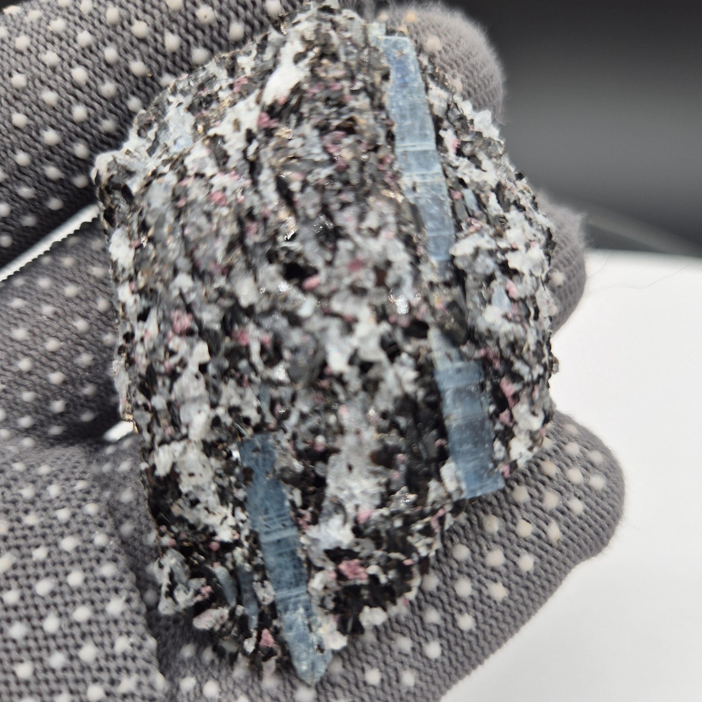AAA+ Biotite Mica with Blue Kyanite & Garnet | Khit Ostrov, Russia | Natural Mineral Specimen | 2.88 oz Crystal Hoarder