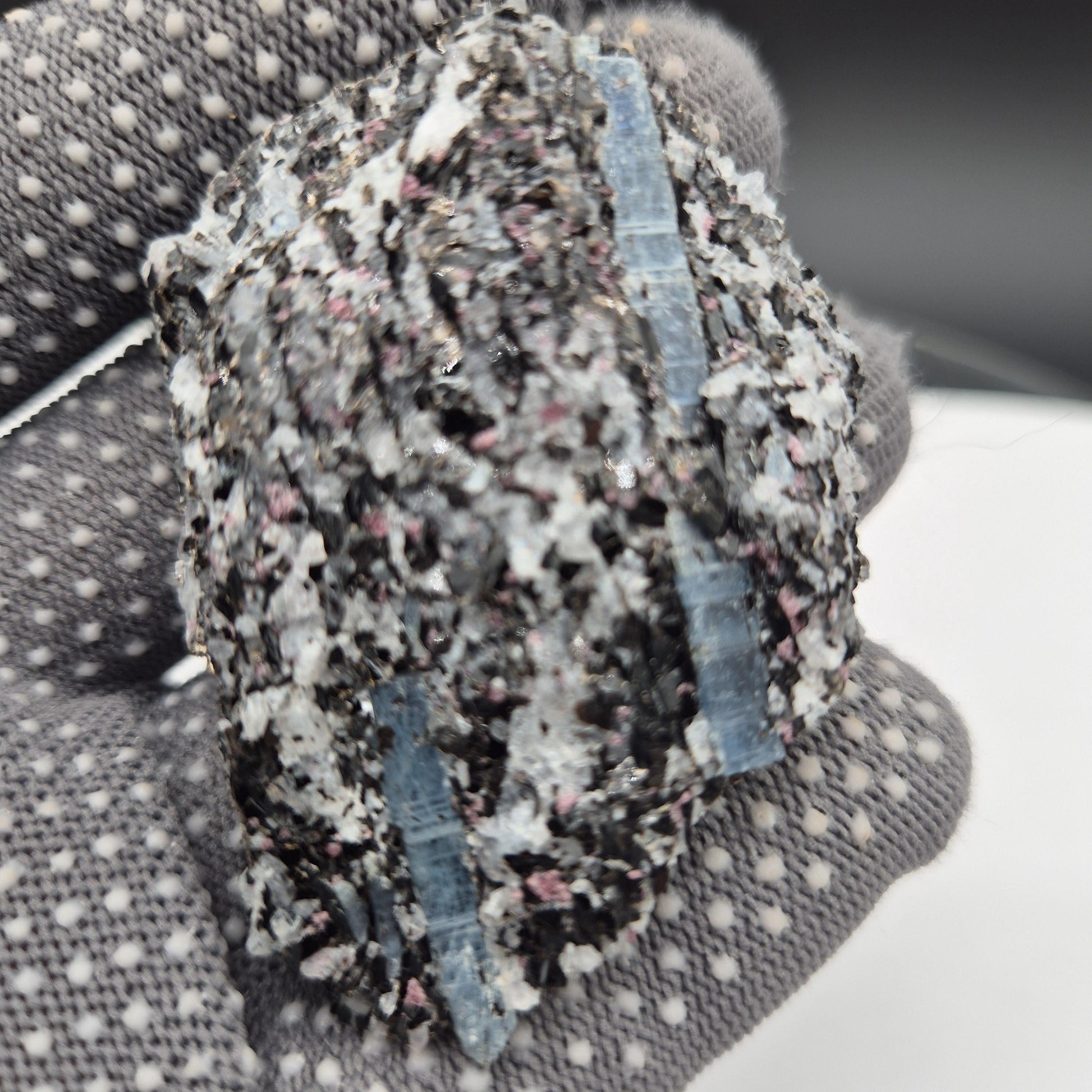 AAA+ Biotite Mica with Blue Kyanite & Garnet | Khit Ostrov, Russia | Natural Mineral Specimen | 2.88 oz Crystal Hoarder