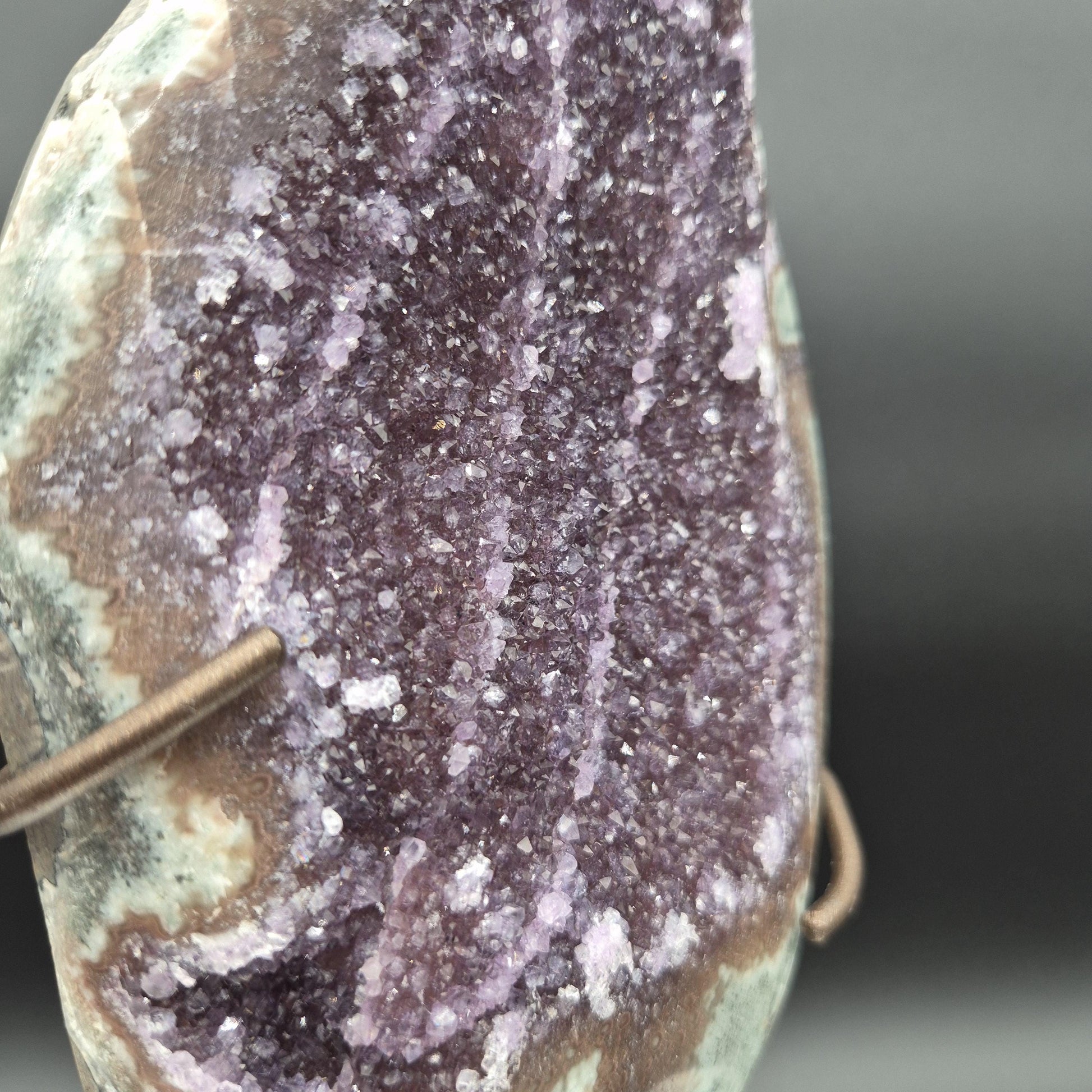 Amethyst with Green and Red Jasper Stalactites Uruguay Crystal Specimen 4.57 lb 11.5x5x2 Rare Display Piece Crystal Hoarder