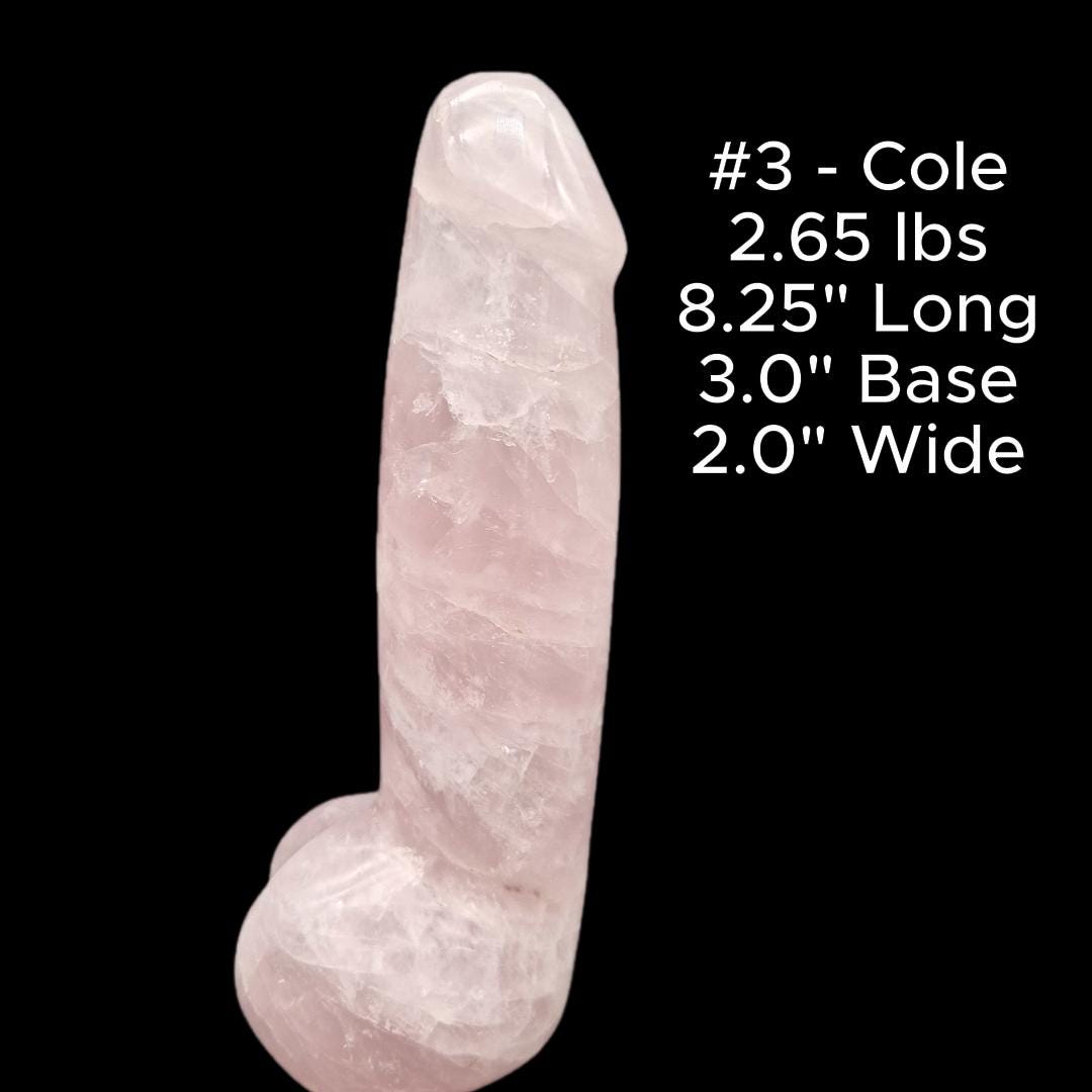 Rose Quartz Penis Sculpture Set | Hand Carved Crystal Collection | Funny Gift | Pink Crystal Decor | Meet the C’s Series Crystal Hoarder