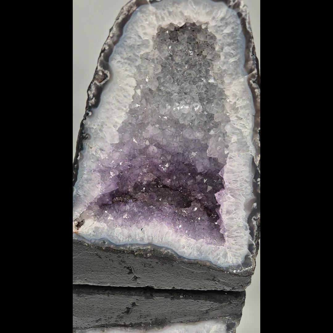 Rare Multi-Color Amethyst Cathedral - Brazilian Amethyst Geode - Natural Crystal Display Crystal Hoarder