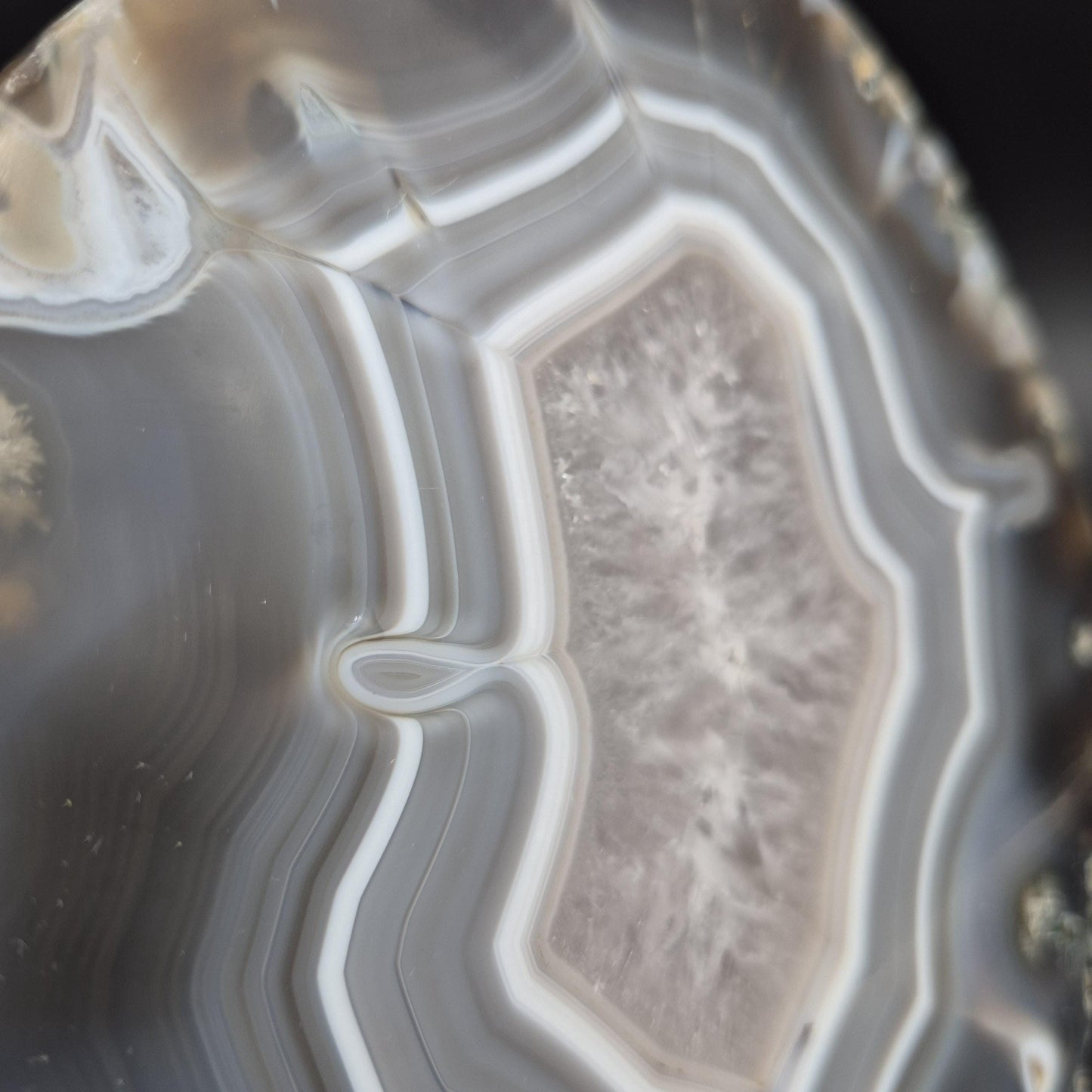AAA+ Quartz with Blue Banded Agate Fully Polished Uruguay 4 lbs Crystal Hoarder Crystal Hoarder