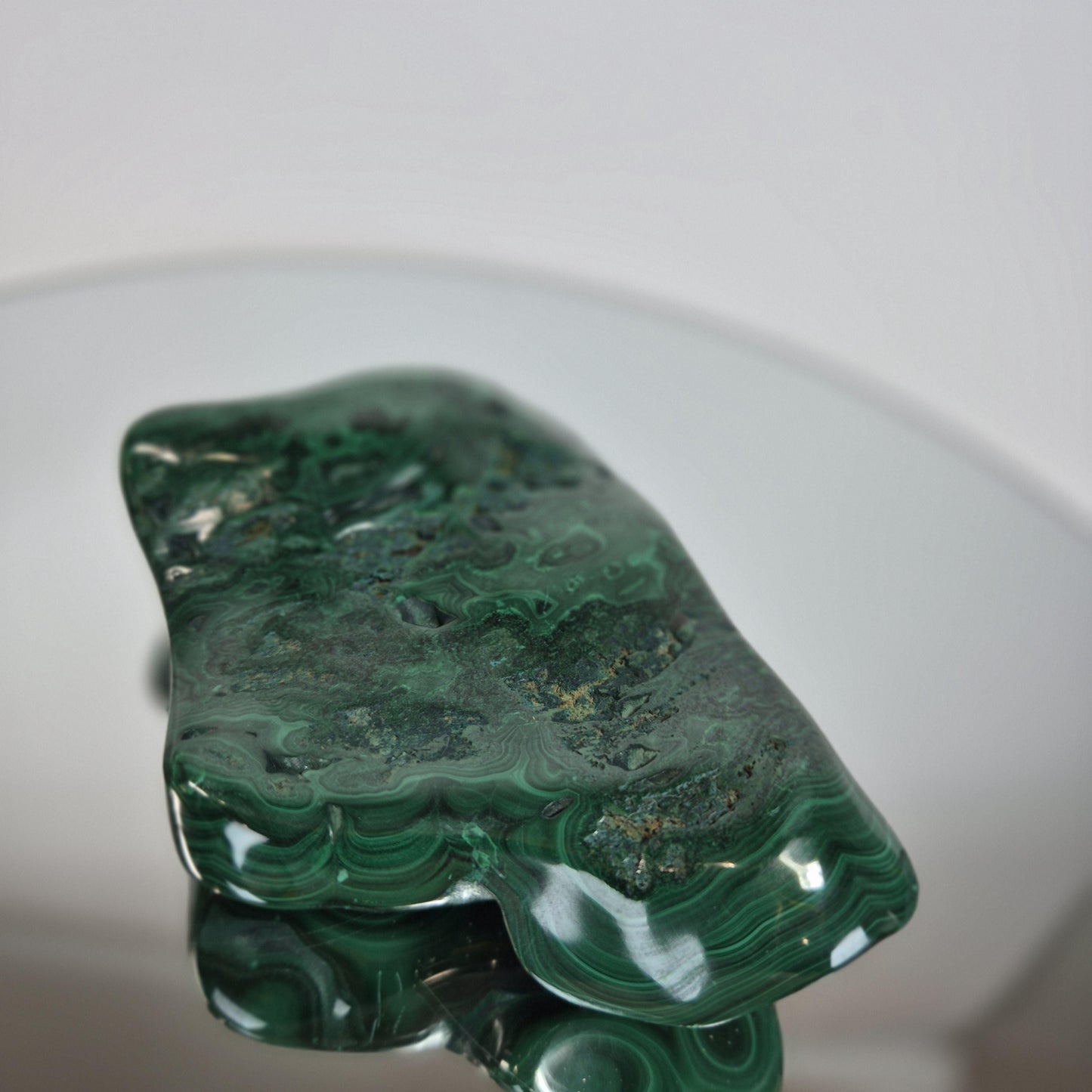 Polished Malachite from Congo - 1.07 lbs - Collector Grade Display Stone - AAA+ Quality Crystal Hoarder