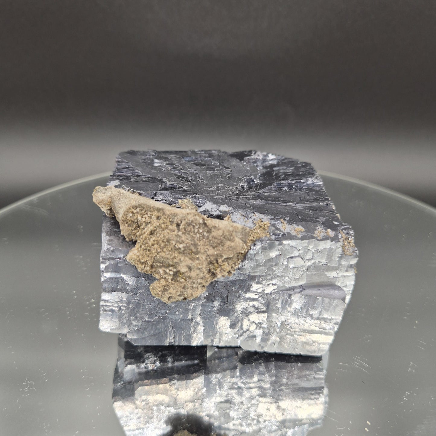 AAA+ Super Rare Cubed Galena with Sugar Quartz Missouri 4.86 lbs 3.25x3x2 Stepped Crystal Collector Crystal Hoarder