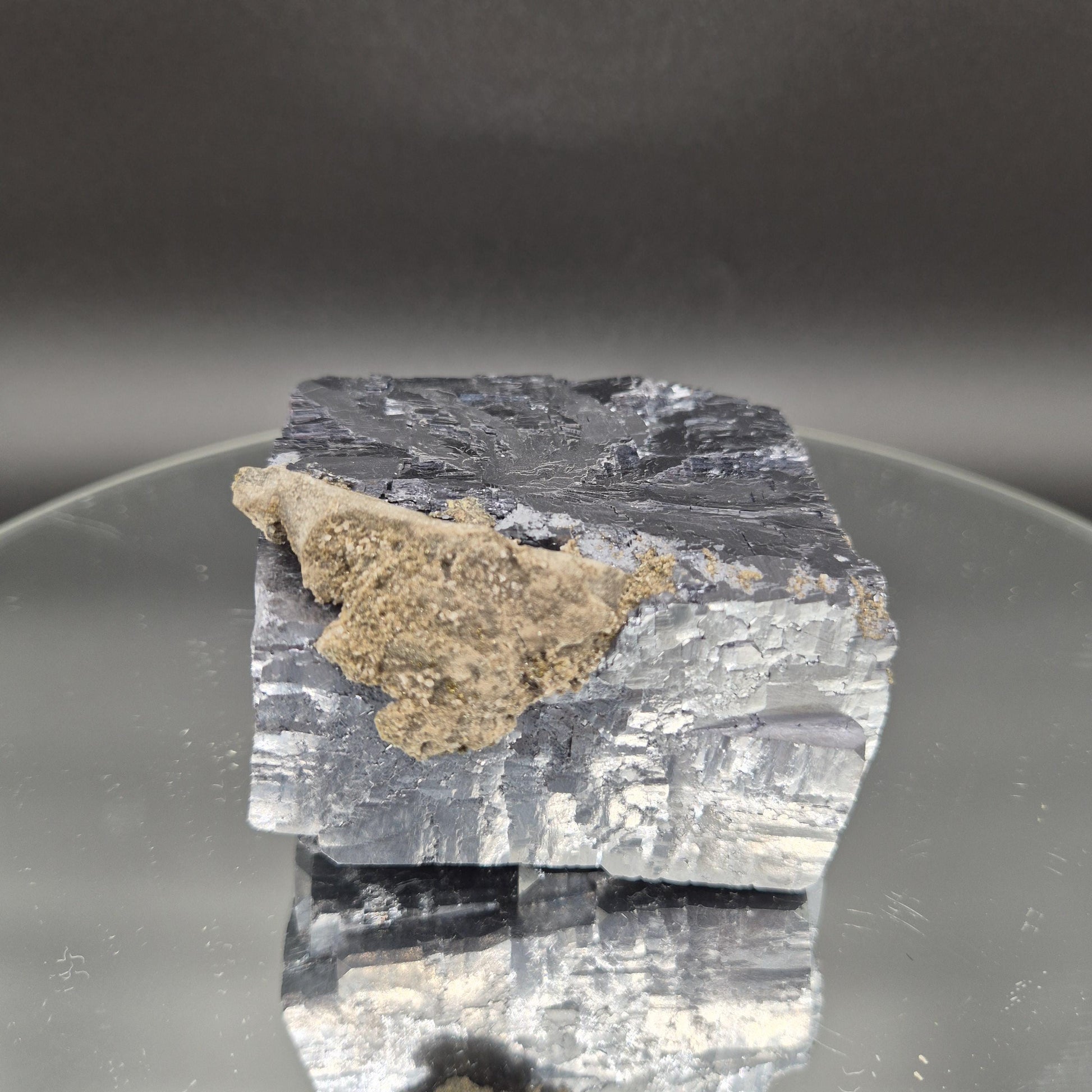 AAA+ Super Rare Cubed Galena with Sugar Quartz Missouri 4.86 lbs 3.25x3x2 Stepped Crystal Collector Crystal Hoarder