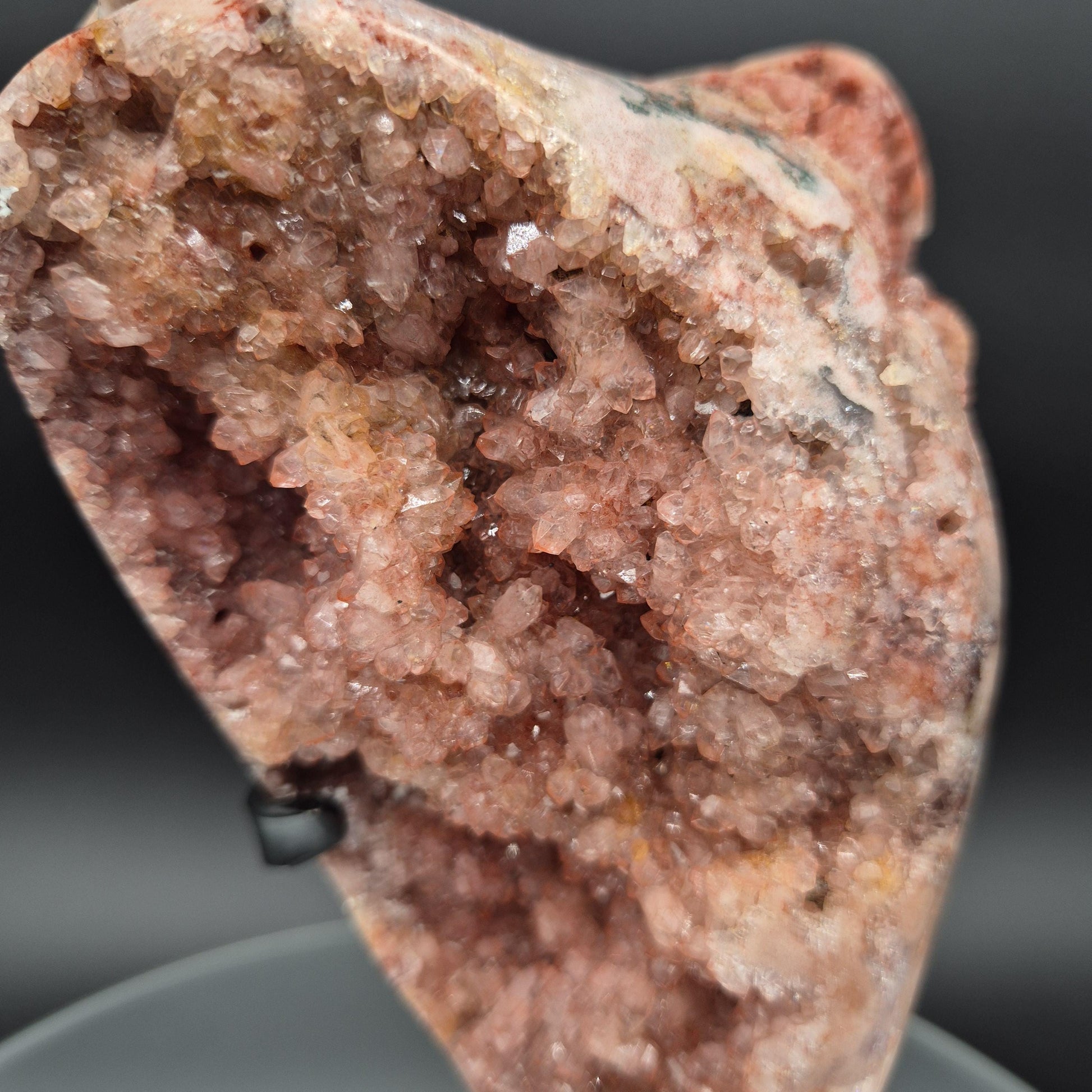 High Quality Pink Amethyst Freeform with Pink Jasper Bird & Calcite Beak - Brazil Crystal Sculpture -Pink Amethyst Display - 3.66 lbs Crystal Hoarder