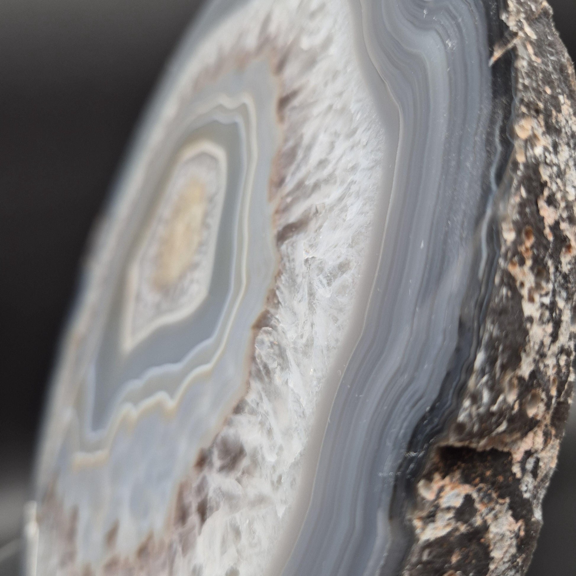 AAA+ Blue Banded Agate Slab Brazil 10.5x8.5x1 5.85 lbs Crystal Hoarder