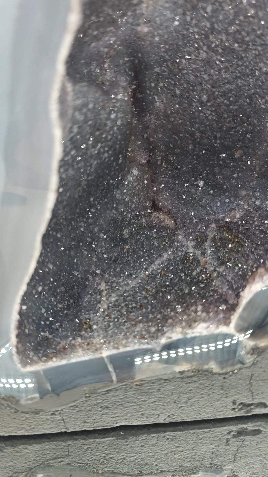 Sparkly Blue Galaxy Druzy Amethyst Geode Cathedral - Brazilian Blue Agate & Amethyst - 12.23 lbs Crystal Hoarder