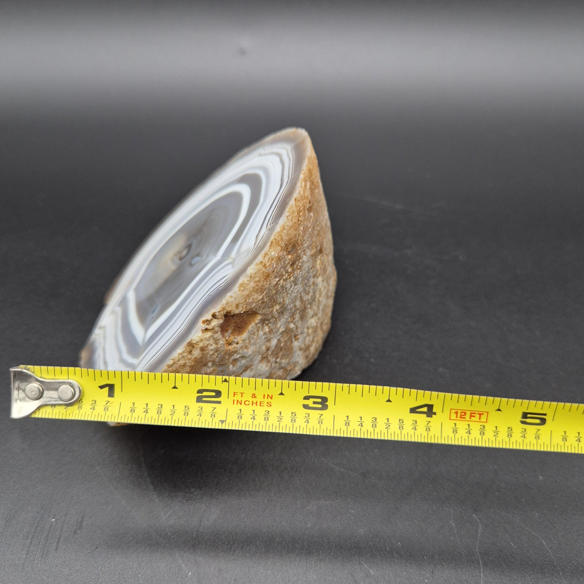 AAA+ Blue Banded Agate Geode from Uruguay 1.43 lbs Crystal Hoarder Crystal Hoarder