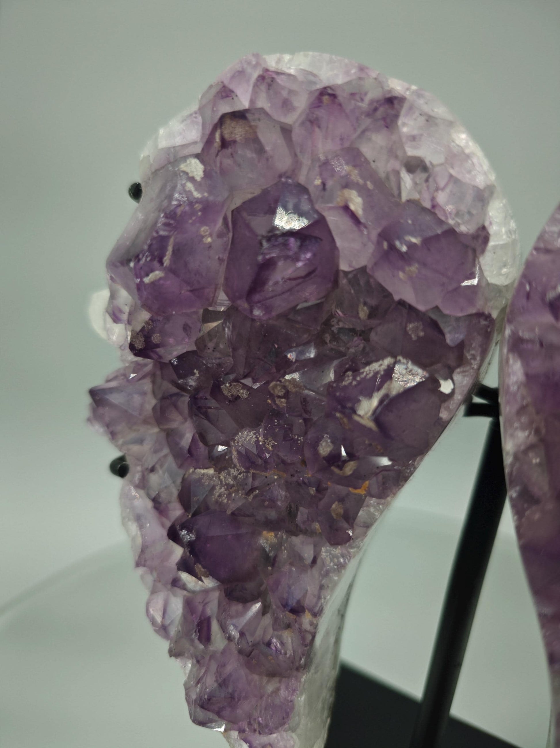 AAA+ Amethyst Angel Wings - Large Crystal Points - Brazilian Amethyst Display - 7in Tall Natural Crystal - 2.42 lbs Crystal Hoarder
