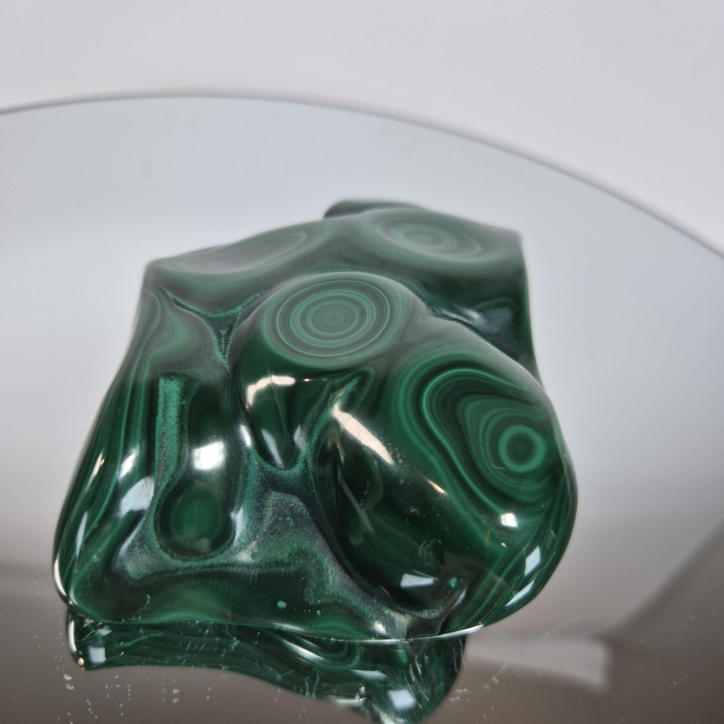 Polished Malachite from Congo - 1.07 lbs - Collector Grade Display Stone - AAA+ Quality Crystal Hoarder