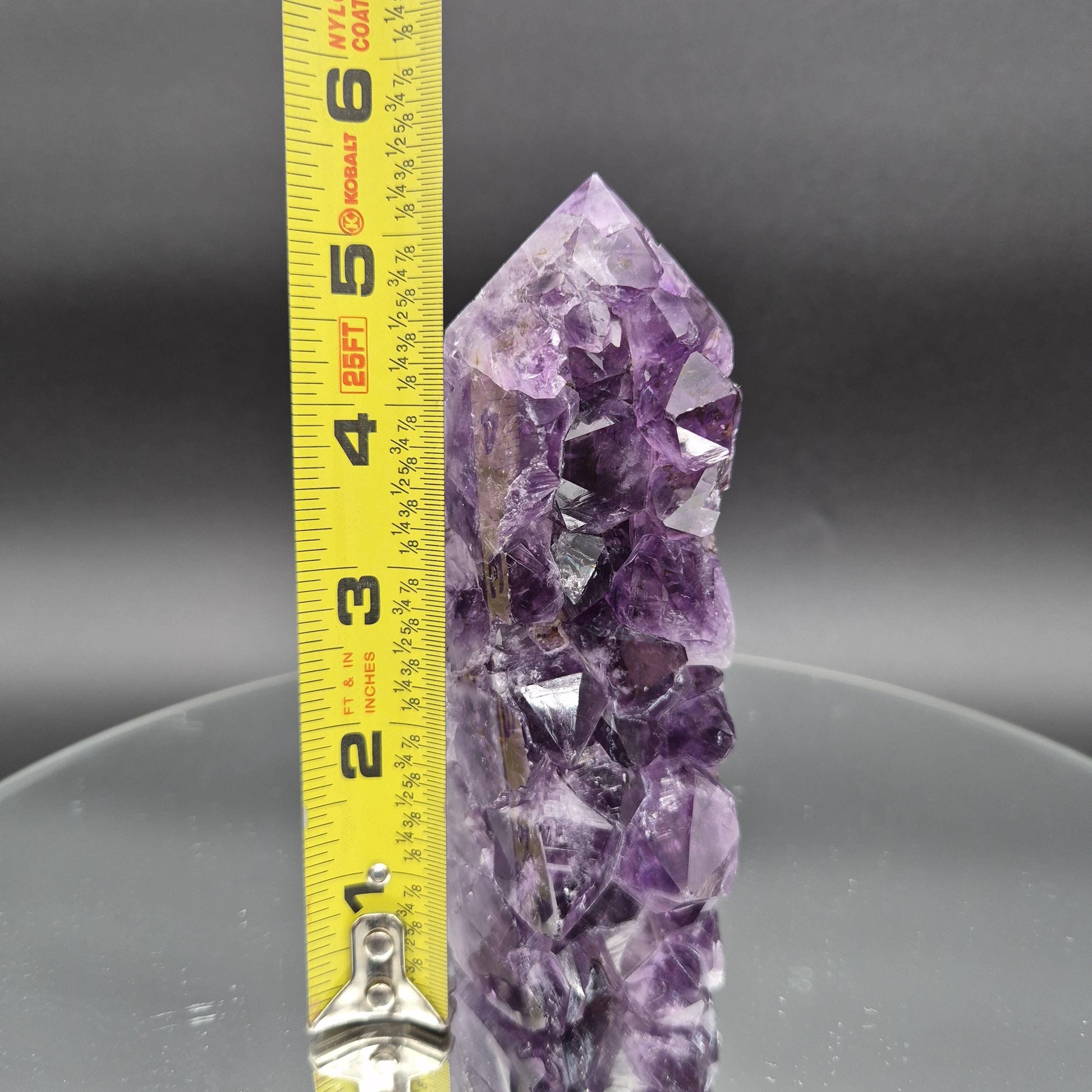 5.5 x 2 in AAA+ Raw Amethyst Tower - Brazil - 1.13 lbs - High-Quality Natural Purple Quartz Specimen - Collector Crystal Crystal Hoarder