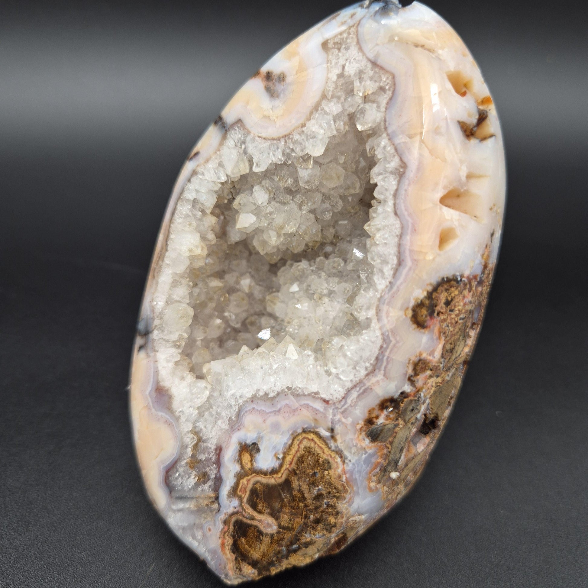 Super Rare Light Citrine Quartz Pink Blue Purple Black Agate Uruguay 1.14 lbs Crystal Hoarder