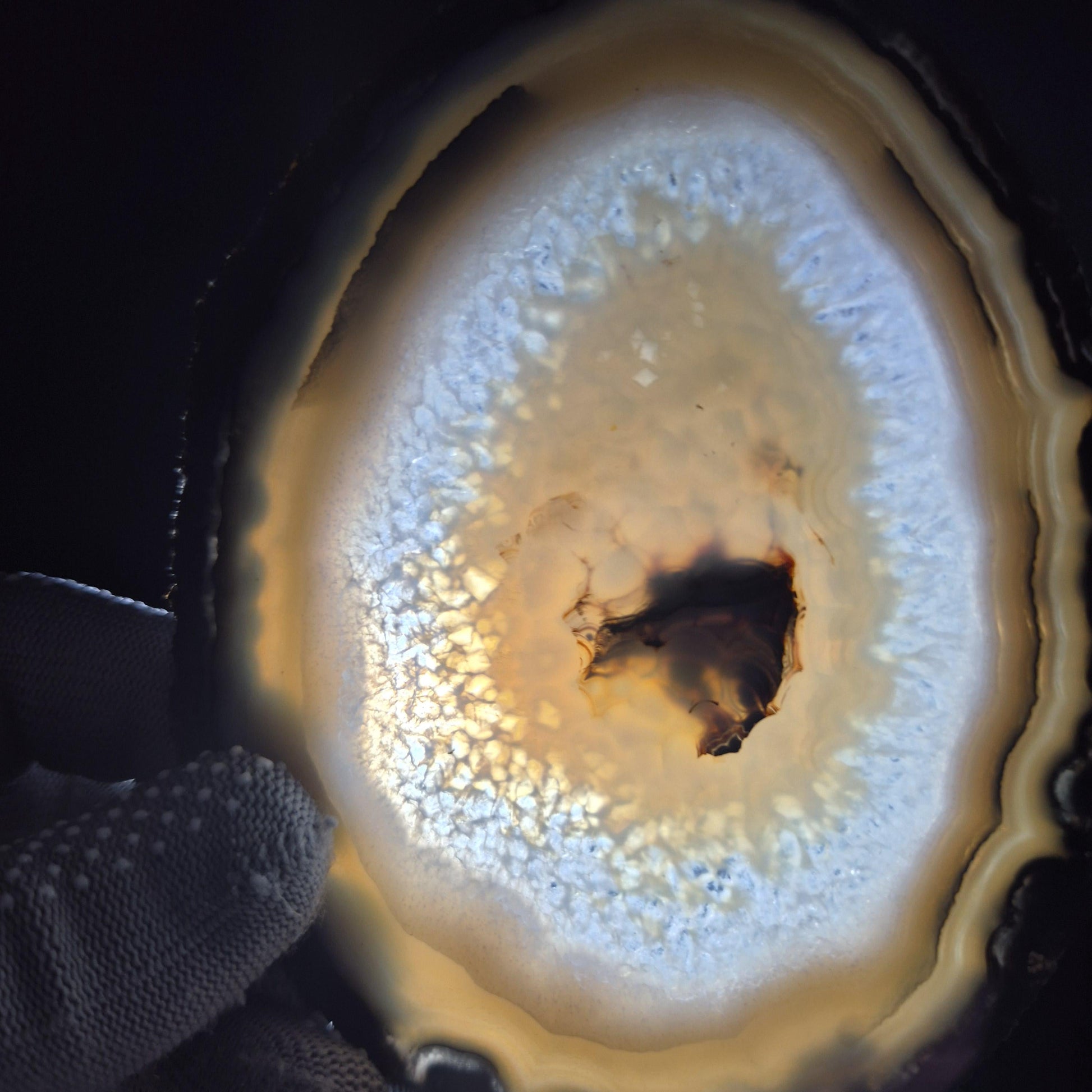 Natural Agate Slices - Set of 3 | 4in, 4.5in, 5in Translucent Quartz | 0.64 lbs | Polished Crystal Decor Crystal Hoarder