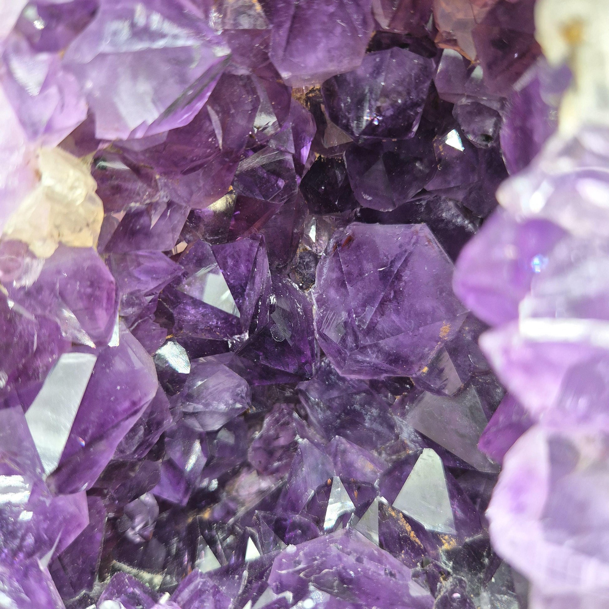 AAA+ Polished Amethyst Cathedral UV Reactive Calcite Dark Purple Blue Banded Agate 10x7x4 13 lbs Crystal Hoarder