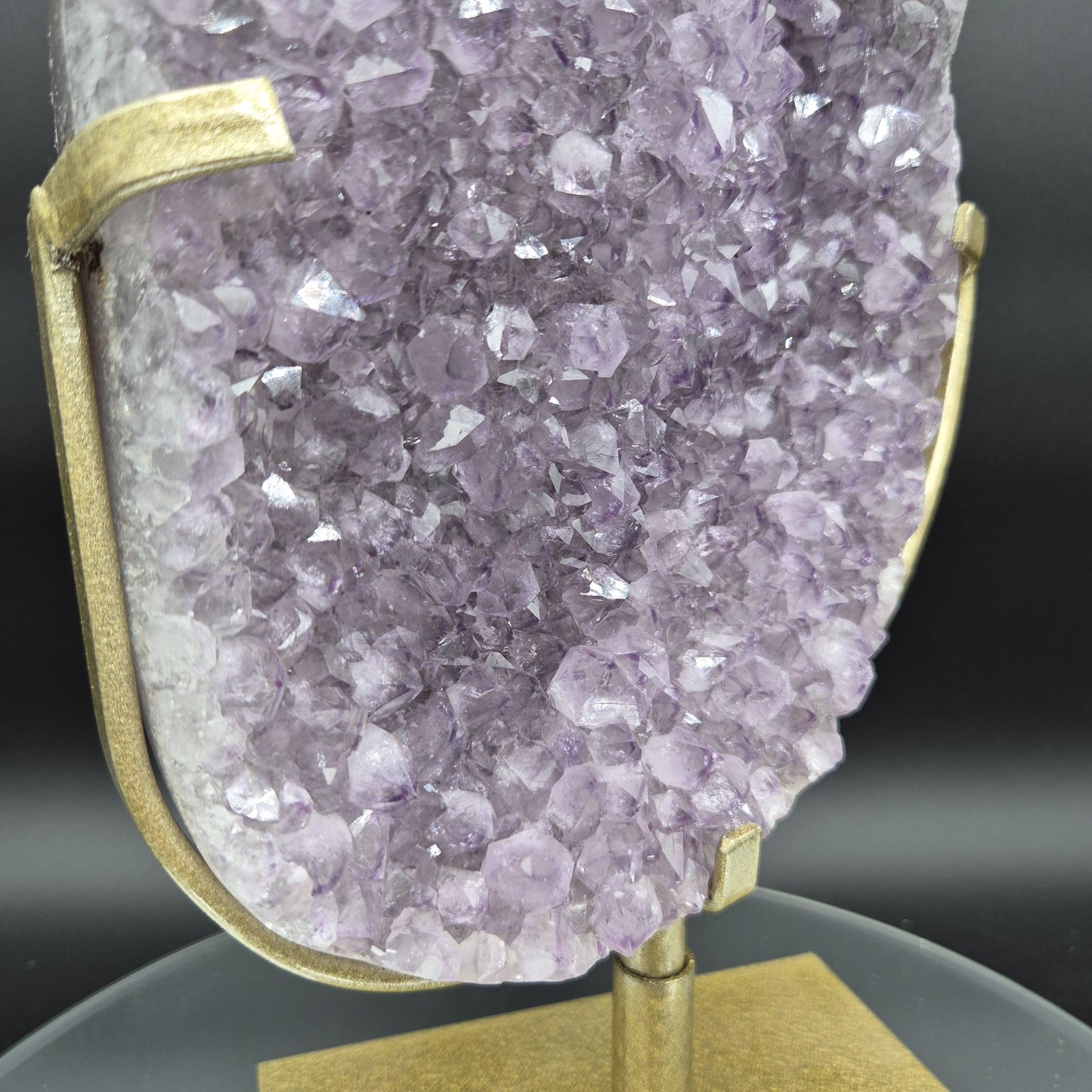 Huge AAA+ Amethyst with Rare Rosette Formation Red White and Blue Banded Agate Brazil 16.21 lb 16x7x2 Statement Crystal Crystal Hoarder