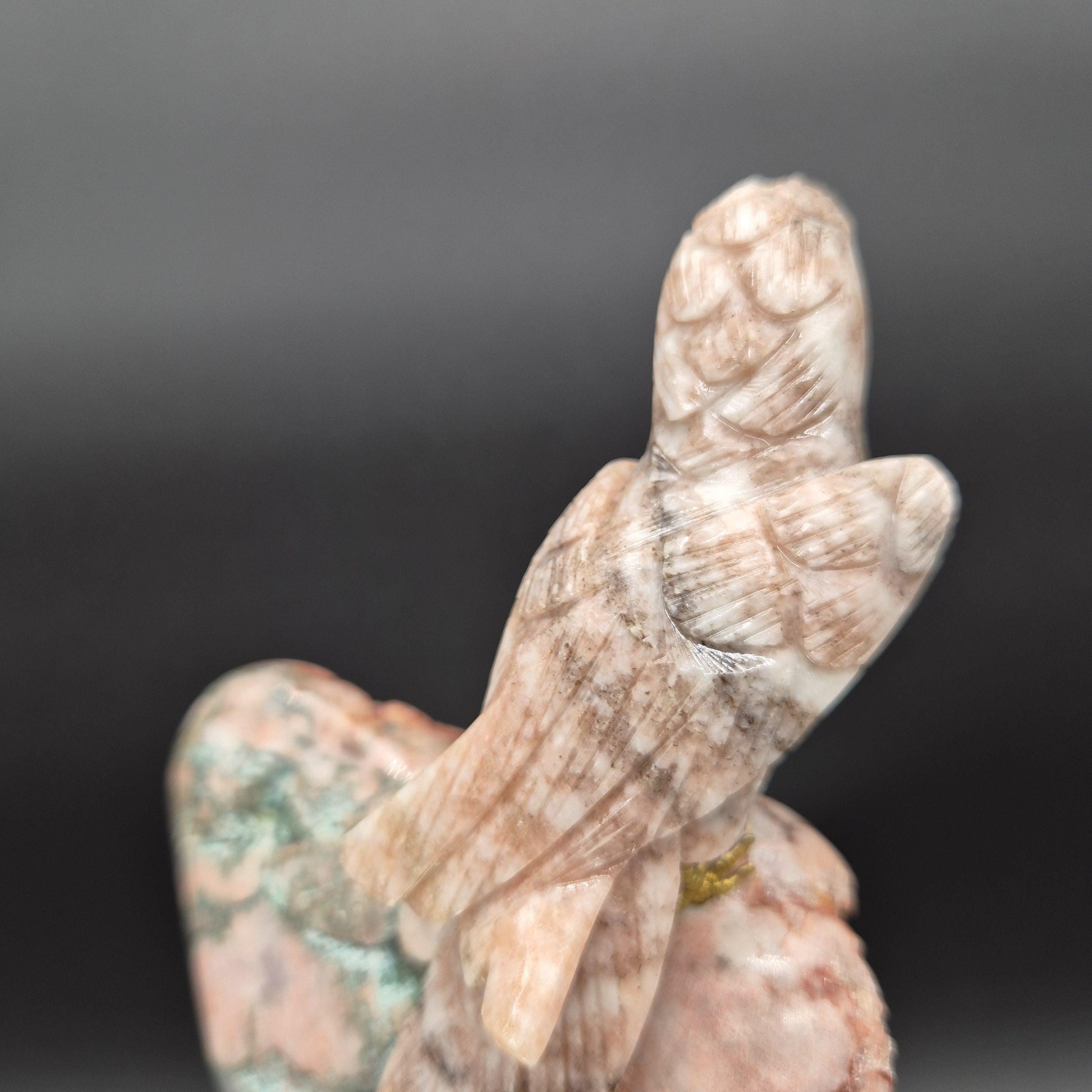 High Quality Pink Amethyst Freeform with Pink Jasper Bird & Calcite Beak - Brazil Crystal Sculpture -Pink Amethyst Display - 3.66 lbs Crystal Hoarder