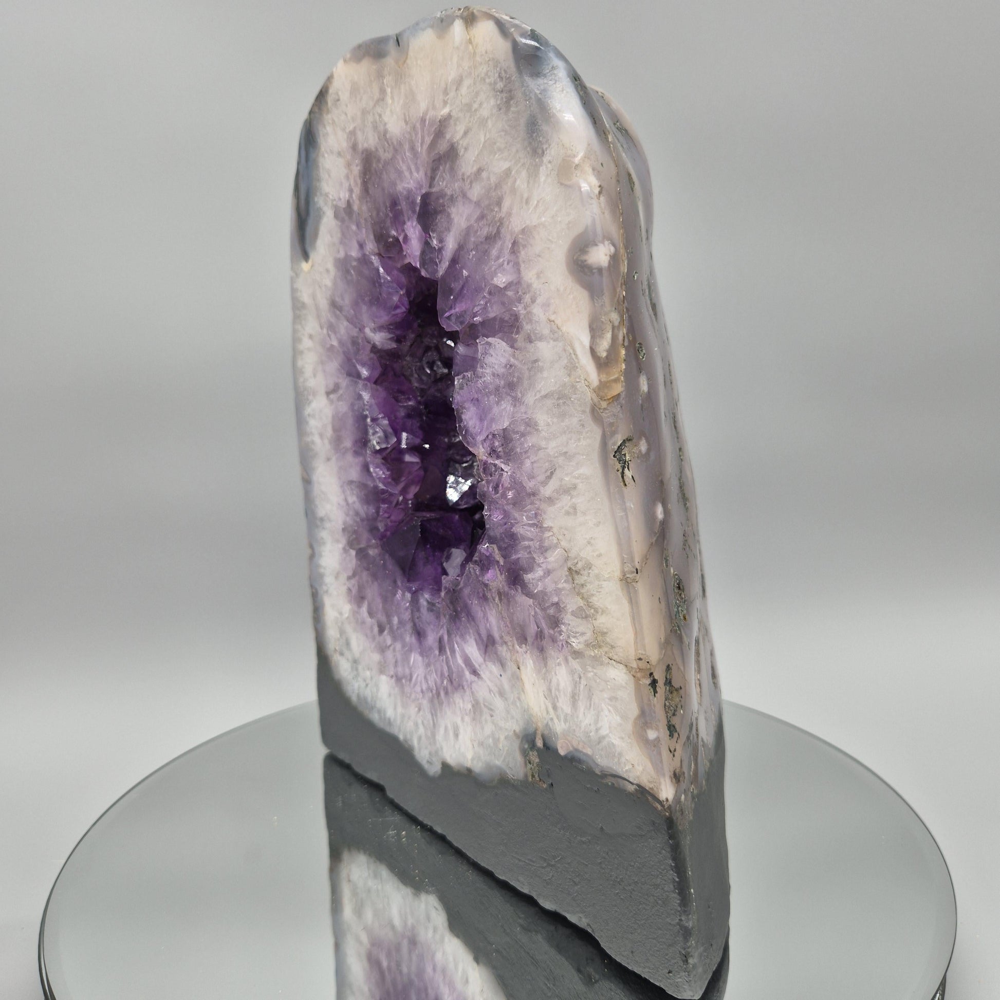 Polished Amethyst Cathedral - Brazil | 18.98 lbs | 10.5in Large Statement Crystal Geode Crystal Hoarder