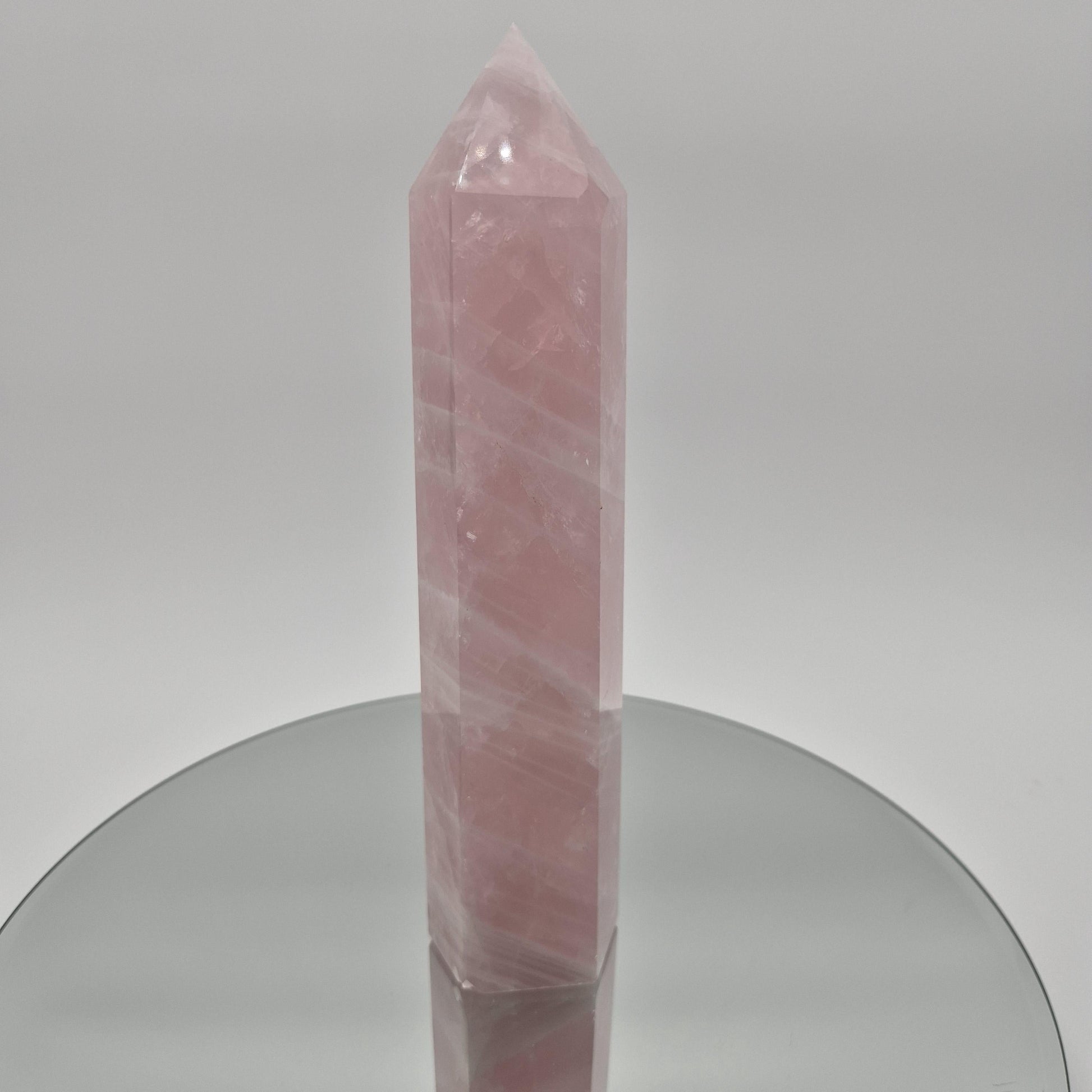 Rose Quartz Tower - 2.67 lb | 9.5in Tall | Display-Ready Beauty Crystal Hoarder