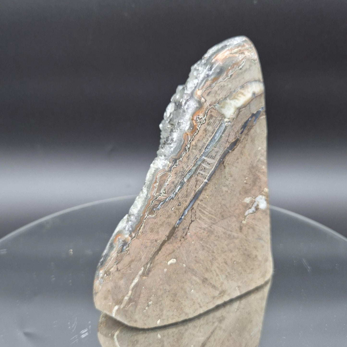 3.69 lb Collector Quality Super Rare Green Amethyst with Bright Orange Stalactite Eye – 6"x5.5"x3.5" – Uruguay Crystal Hoarder