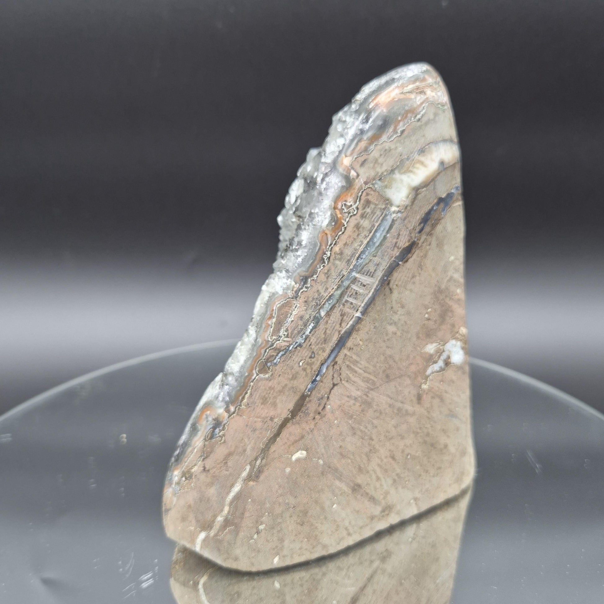 3.69 lb Collector Quality Super Rare Green Amethyst with Bright Orange Stalactite Eye – 6"x5.5"x3.5" – Uruguay Crystal Hoarder