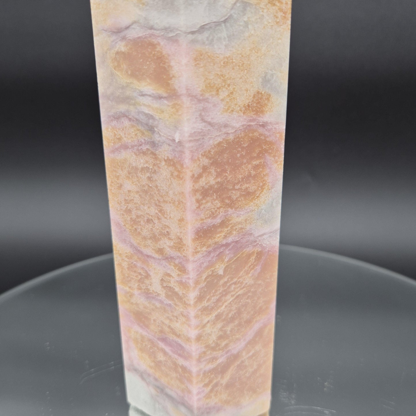 AAA+ Pink Opal Tower - 9 x 2.5in, 3.35 lbs - Rare Pastel Colors, Healing Crystal Decor, Meditation, Energy Grid Crystal Hoarder