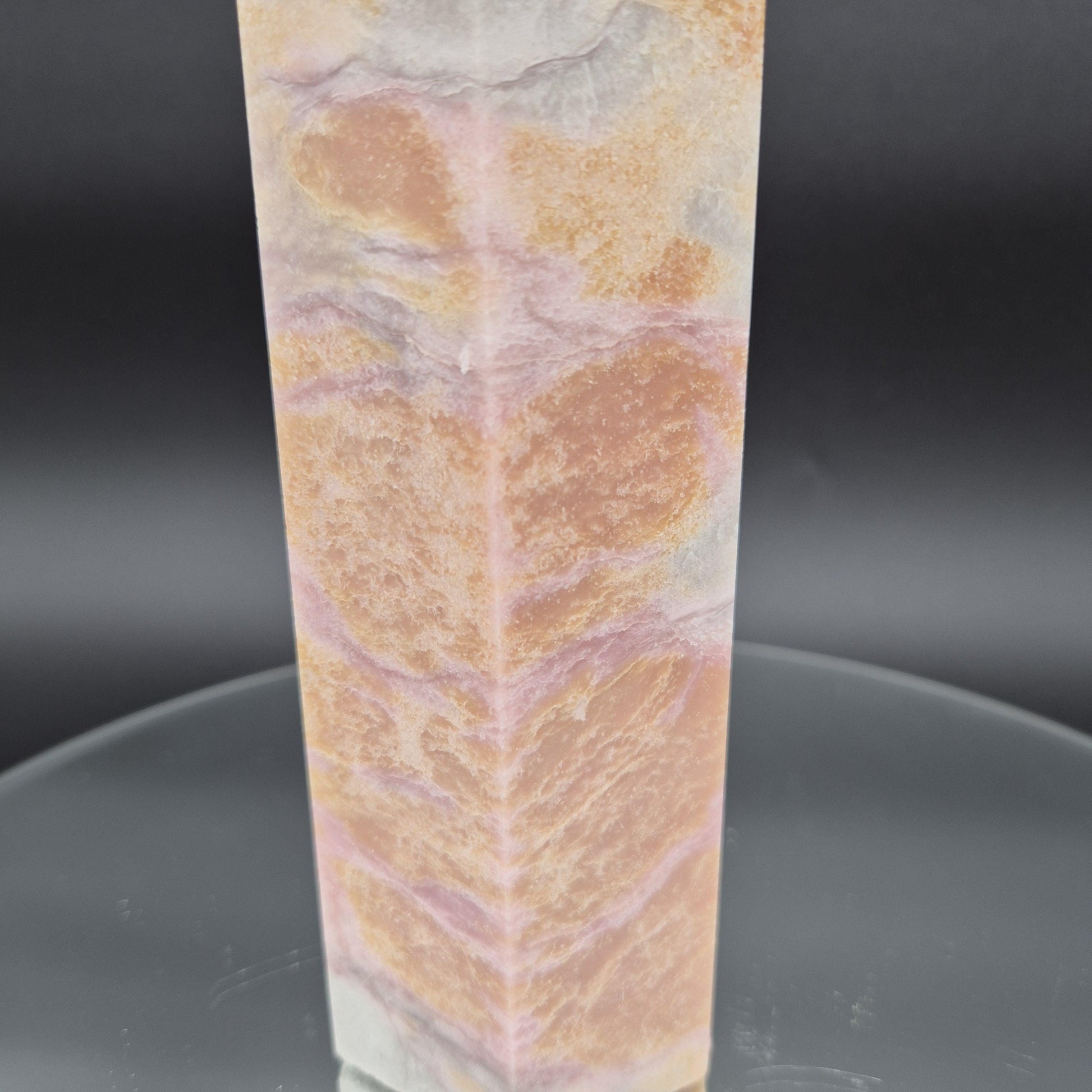 AAA+ Pink Opal Tower - 9 x 2.5in, 3.35 lbs - Rare Pastel Colors, Healing Crystal Decor, Meditation, Energy Grid Crystal Hoarder