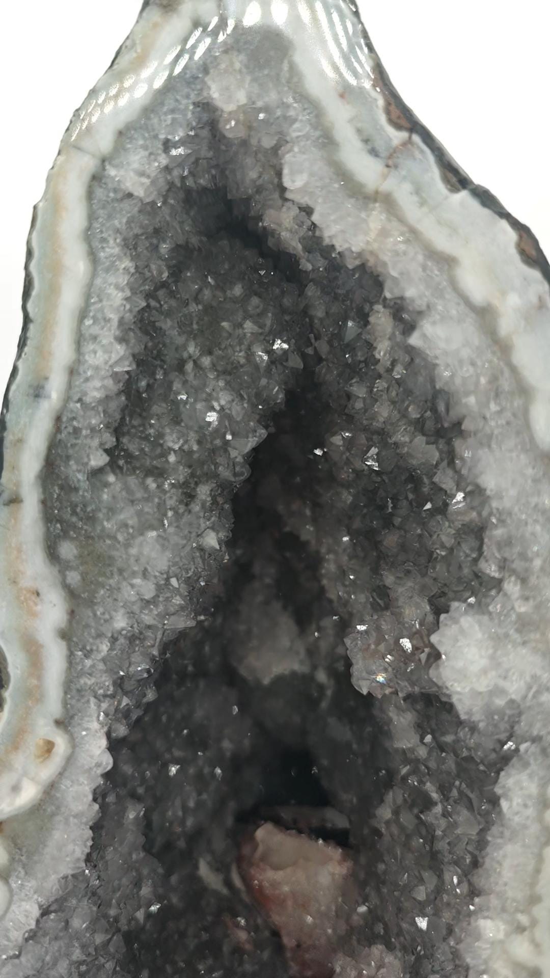 Very Rare Deep Druzy Amethyst with Calcite and Red and Black Hematite - Brazilian Mineral Specimen - 24.8 lbs Crystal Hoarder