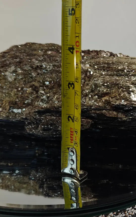 Black Tourmaline with Gold Mica - Beautiful Natural Piece from Brazil Crystal Hoarder