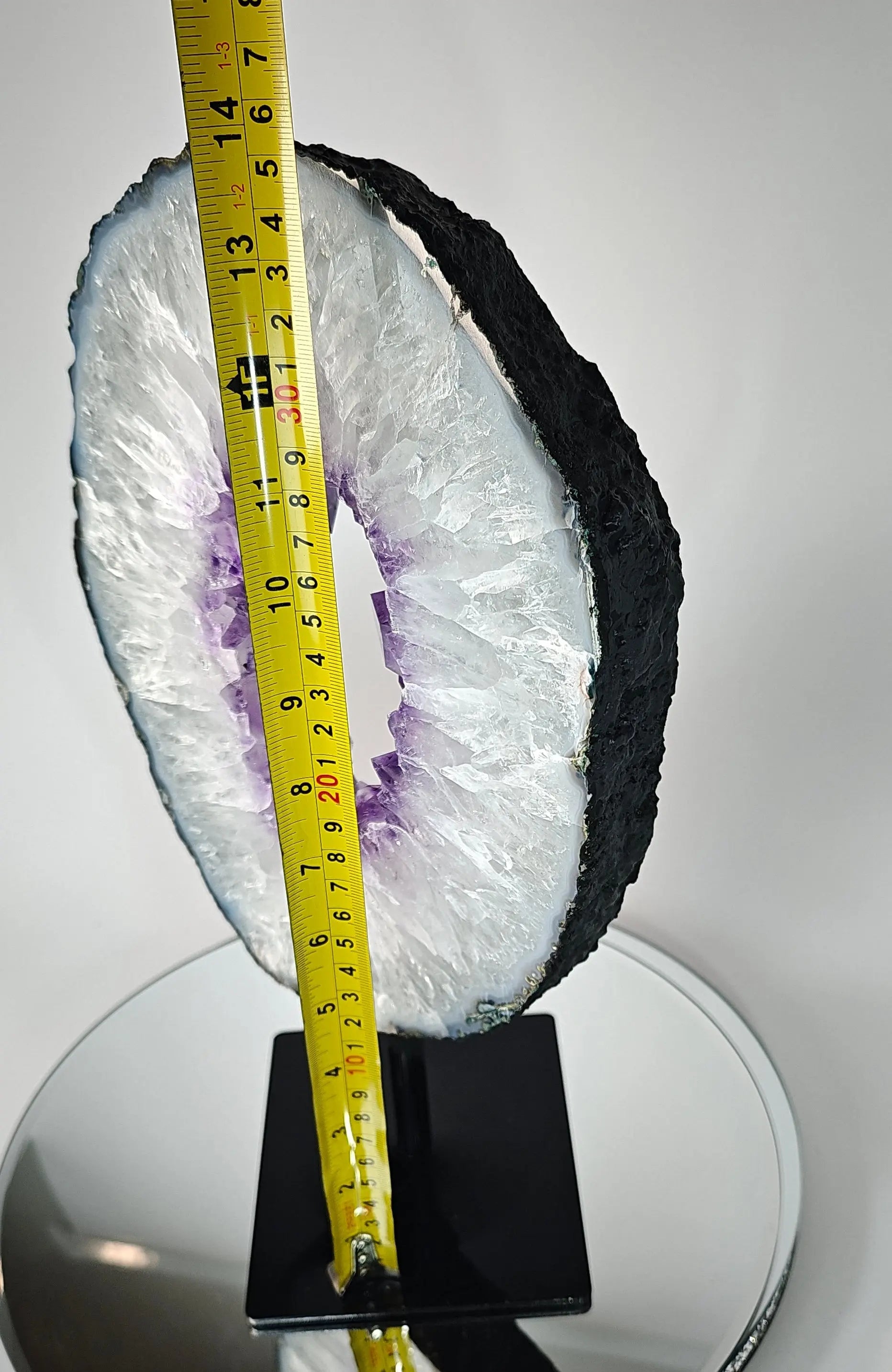 Amethyst Portal with Calcite and Stalactite Eye - Product of Brazil Crystal Hoarder