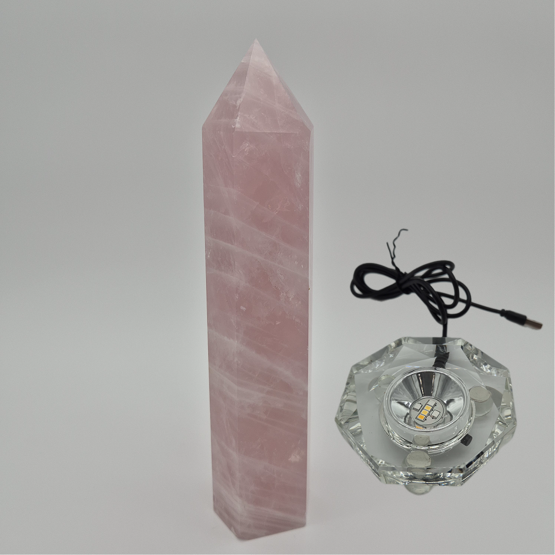 Rose Quartz Tower - 2.67 lb | 9.5in Tall | Display-Ready Beauty Crystal Hoarder