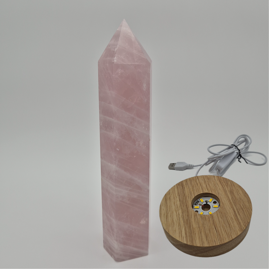 Rose Quartz Tower - 2.67 lb | 9.5in Tall | Display-Ready Beauty Crystal Hoarder