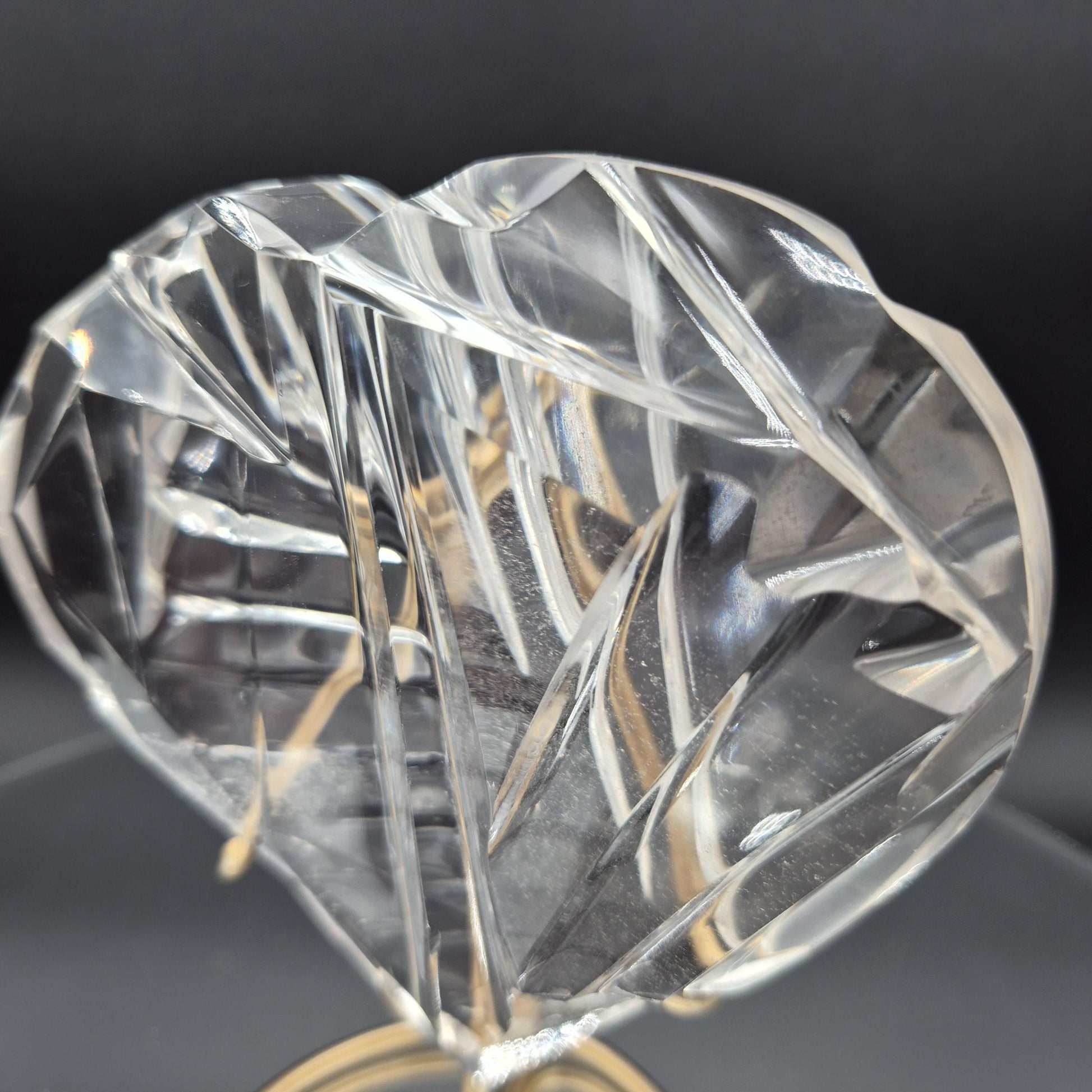 AAA+ Water Clear Quartz Faceted Heart - Hand Carved Brazil - 1.23 lbs - 5.5 x 4.5in - Rare One of a Kind Crystal Crystal Hoarder