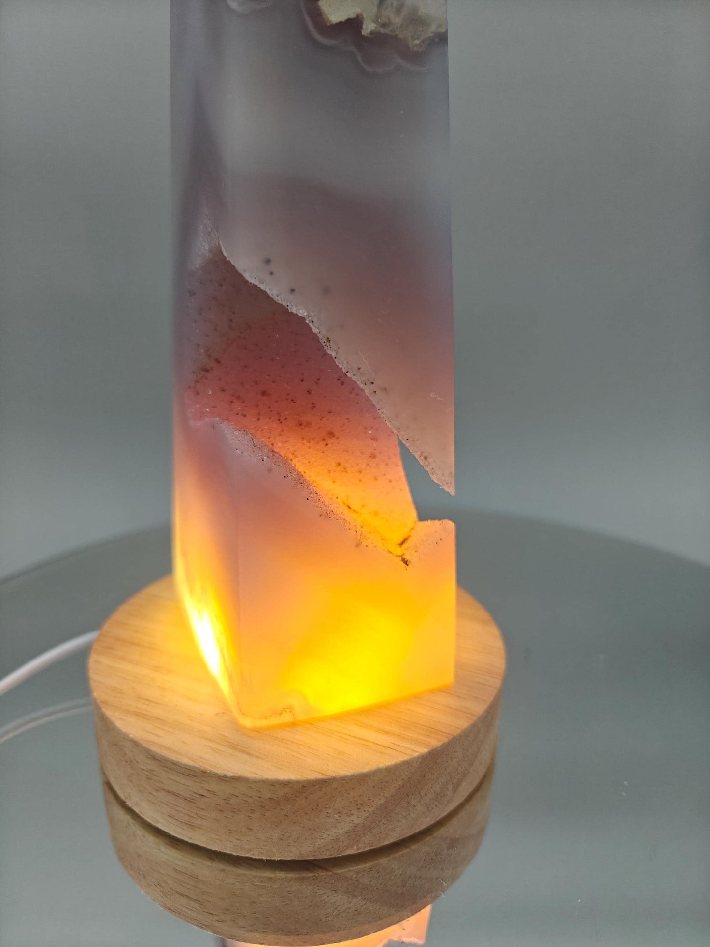 One-of-a-Kind Druzy Agate Tower - Floating Cutout Formation | Natural Crystal Point | 2.34 lbs | Optional Lighted Display Base Crystal Hoarder